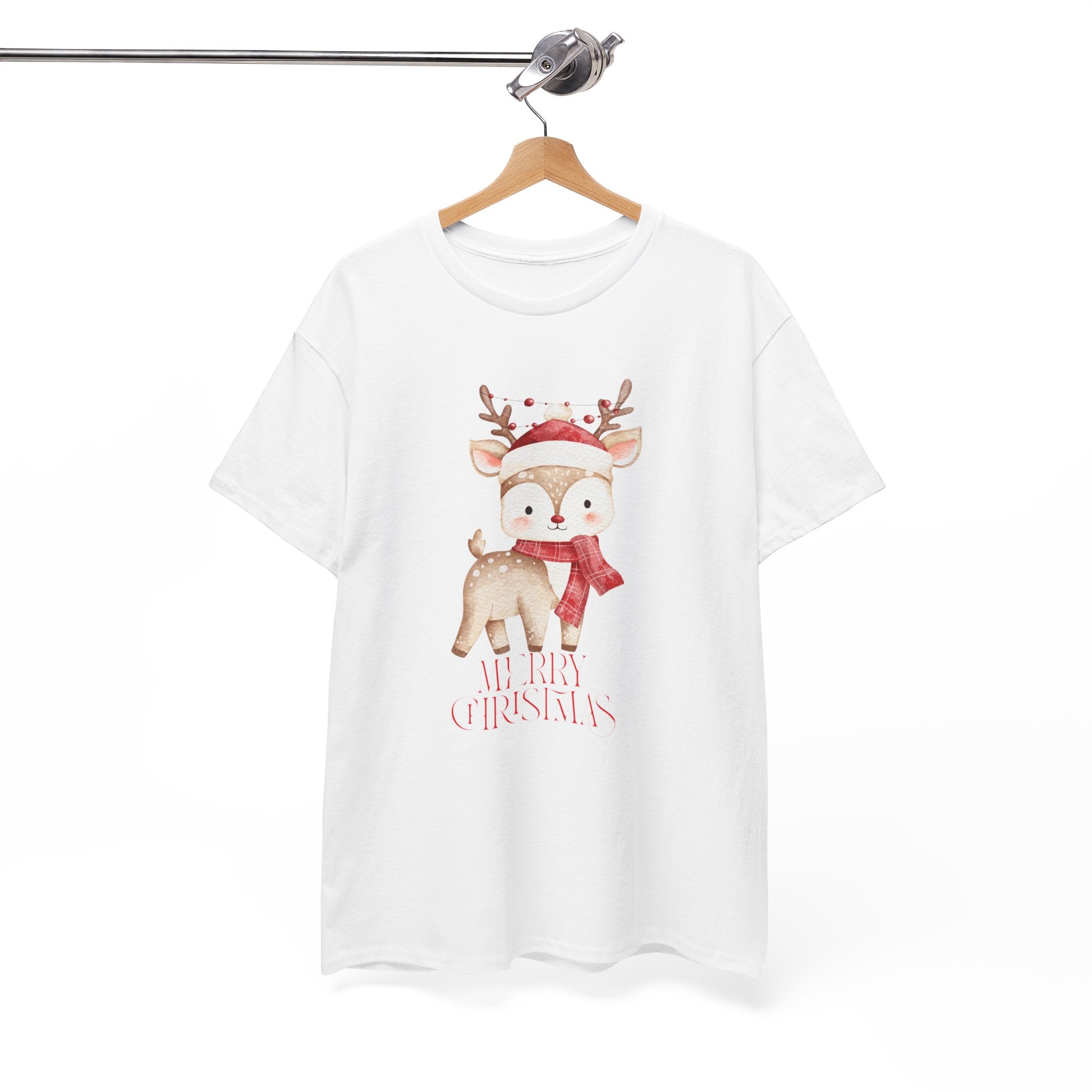 Kids' Cute Reindeer Christmas Tee – Merry Christmas Woodland Holiday Shirt