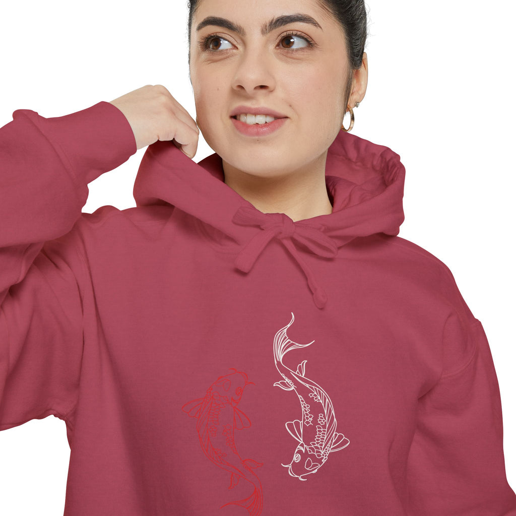 Charming Mermaid Garment-Dyed Hoodie - Cozy Unisex Fashion for Beach Lovers, Casual Wear, Gift Ideas for Ocean Lovers, Summer Chill