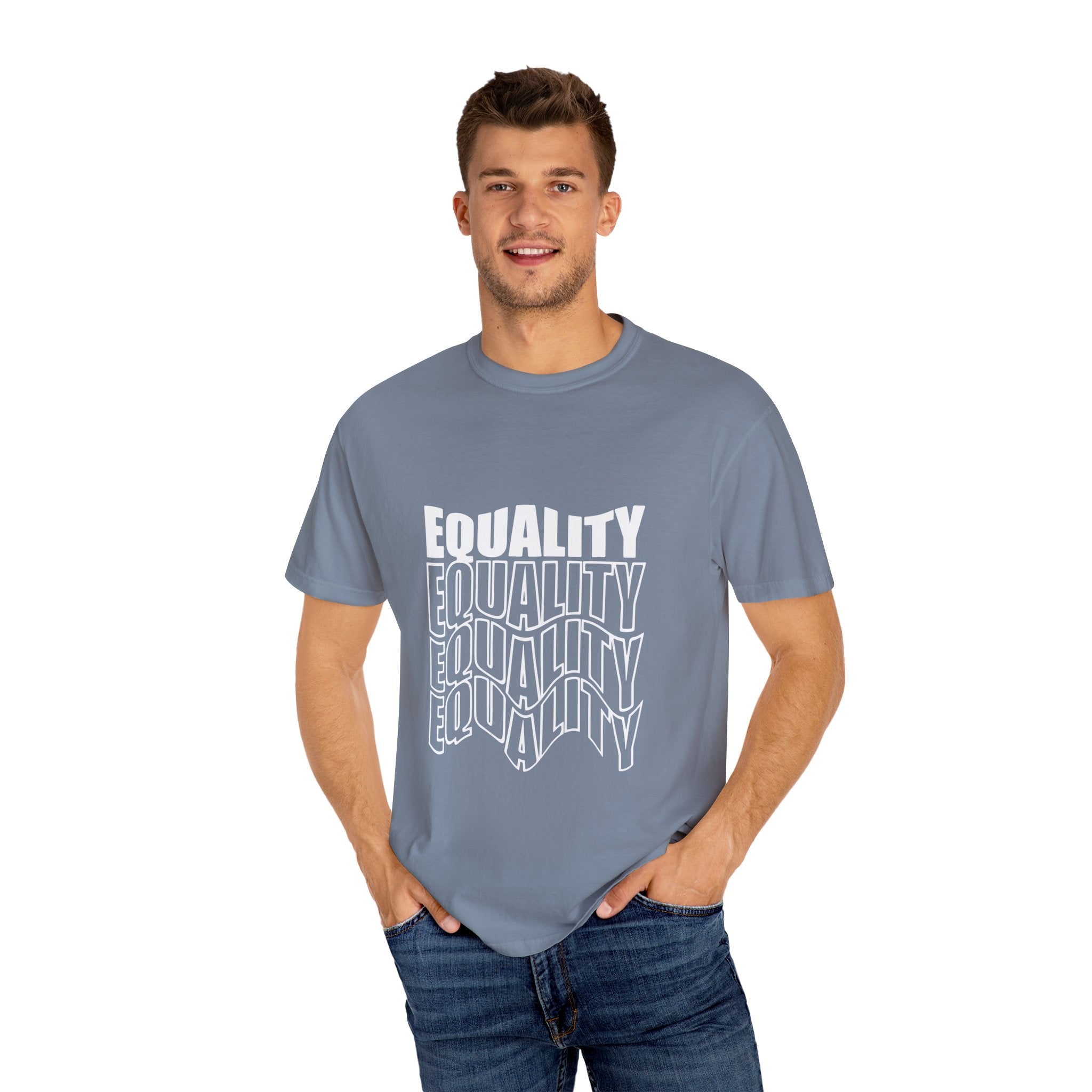 Equality Unisex Garment-Dyed T-shirt | Bold Statement Tee, LGBTQ+ Pride Apparel, Casual Wear, Gift for Activists, Equality Awareness