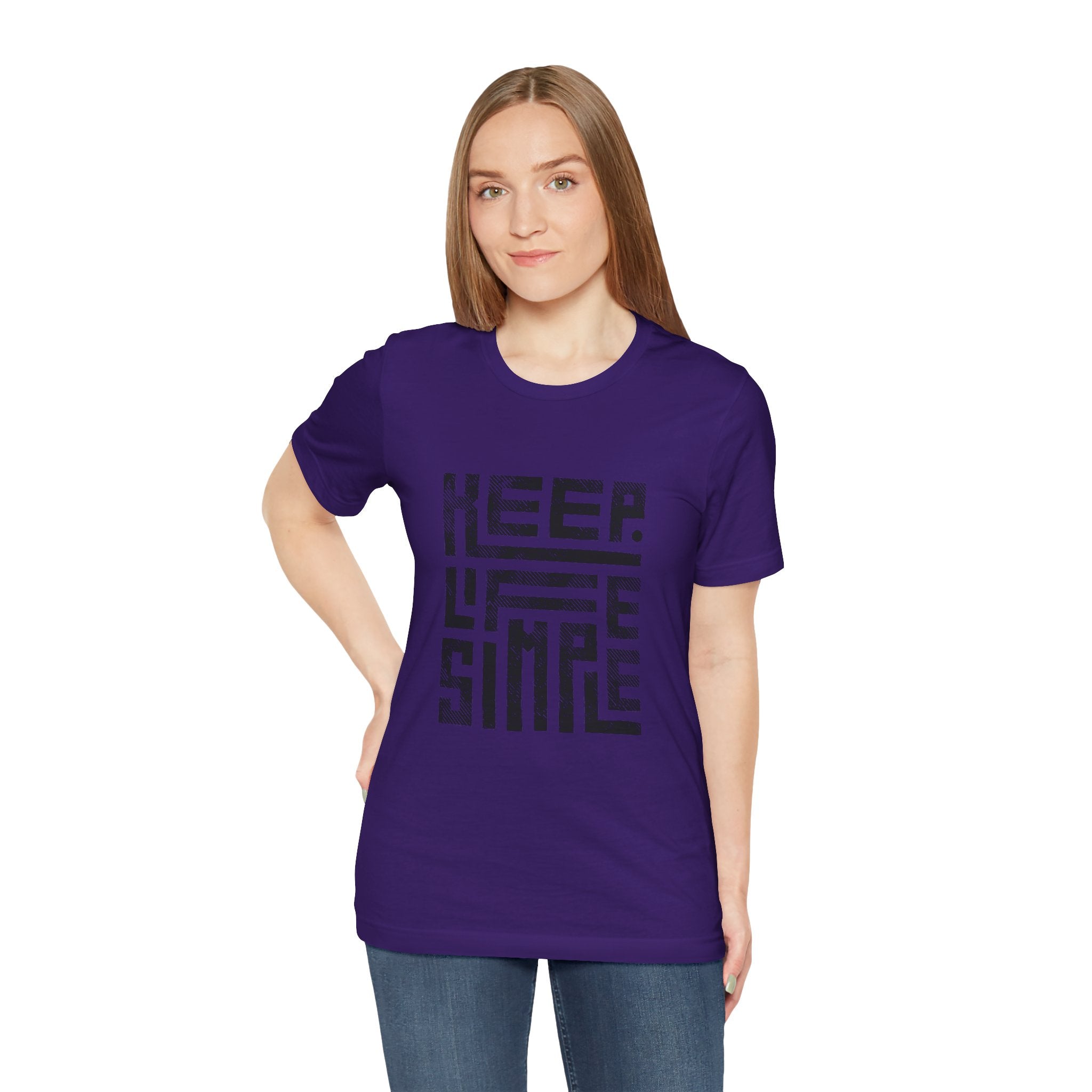 Keep Life Simple Tee | Unisex Jersey Shirt for Minimalists, Casual Wear, Everyday Fashion, Relaxed Style, Gift Idea
