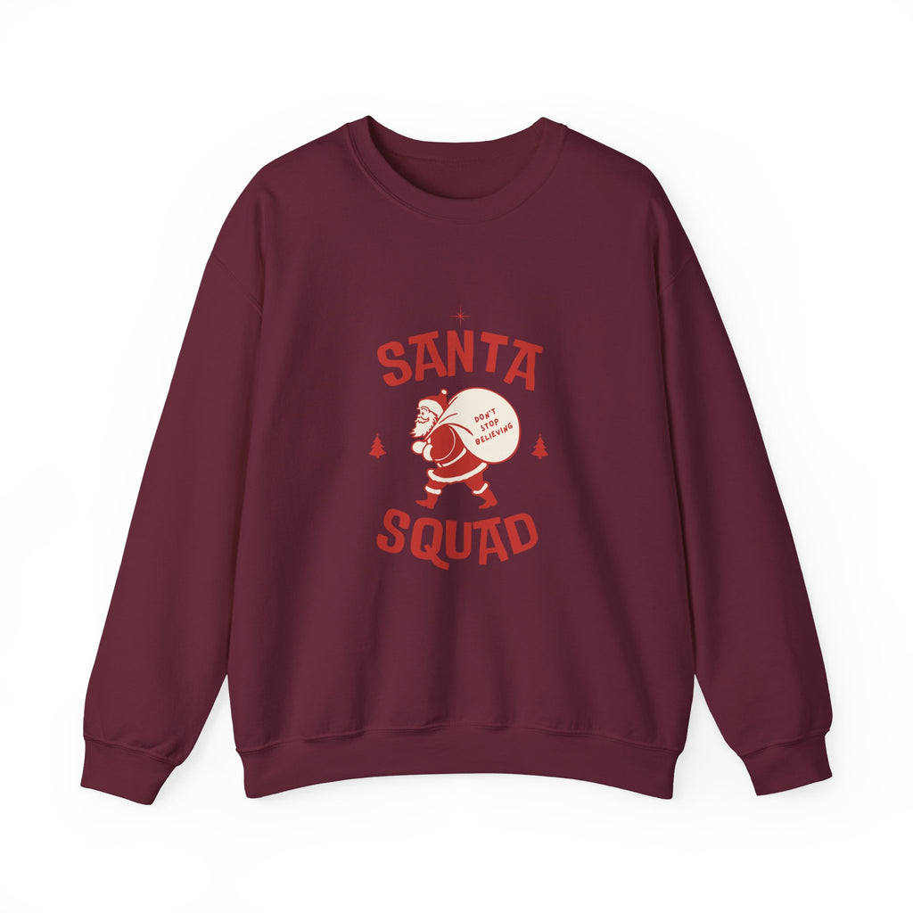 Santa Squad Crewneck Sweatshirt — Retro Santa Graphic Christmas Sweater