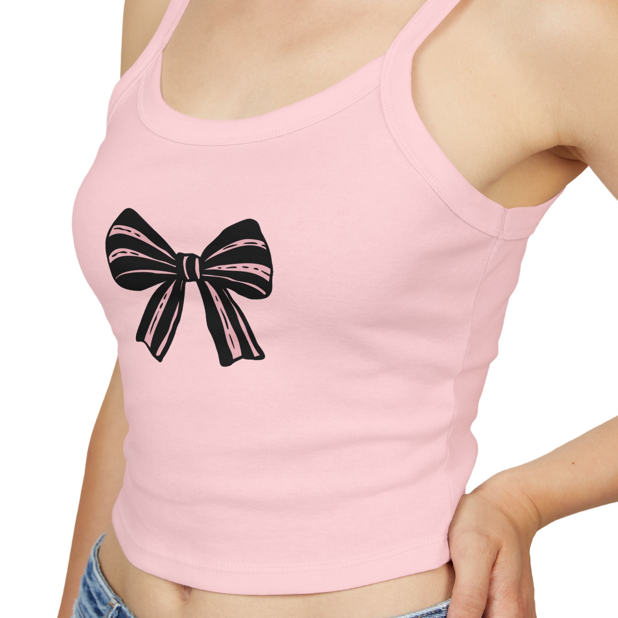 Chic Bow Design Women's Spaghetti Strap Tank Top, Casual Summer Top, Lightweight Sleepwear, Stylish Layering Piece, Gifts for Her, [...]