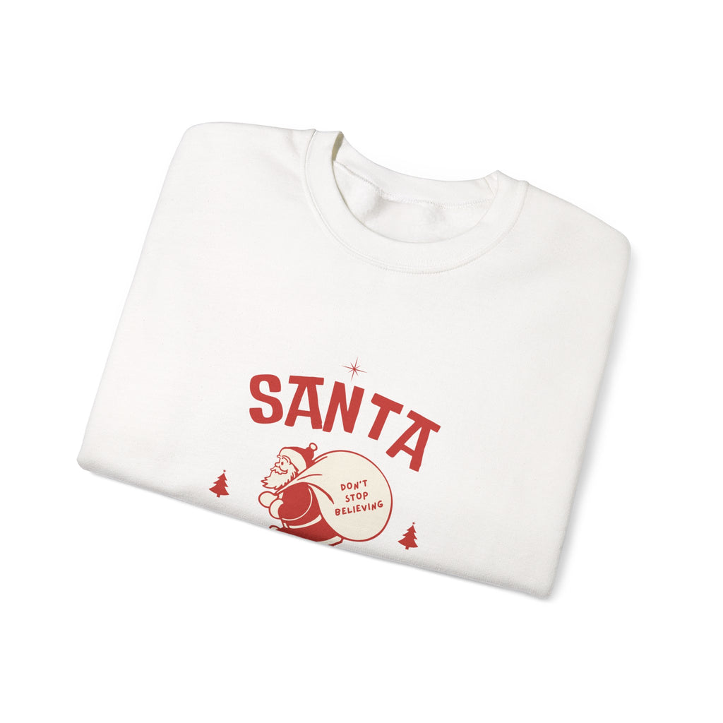 Santa Squad Crewneck Sweatshirt — Retro Santa Graphic Christmas Sweater
