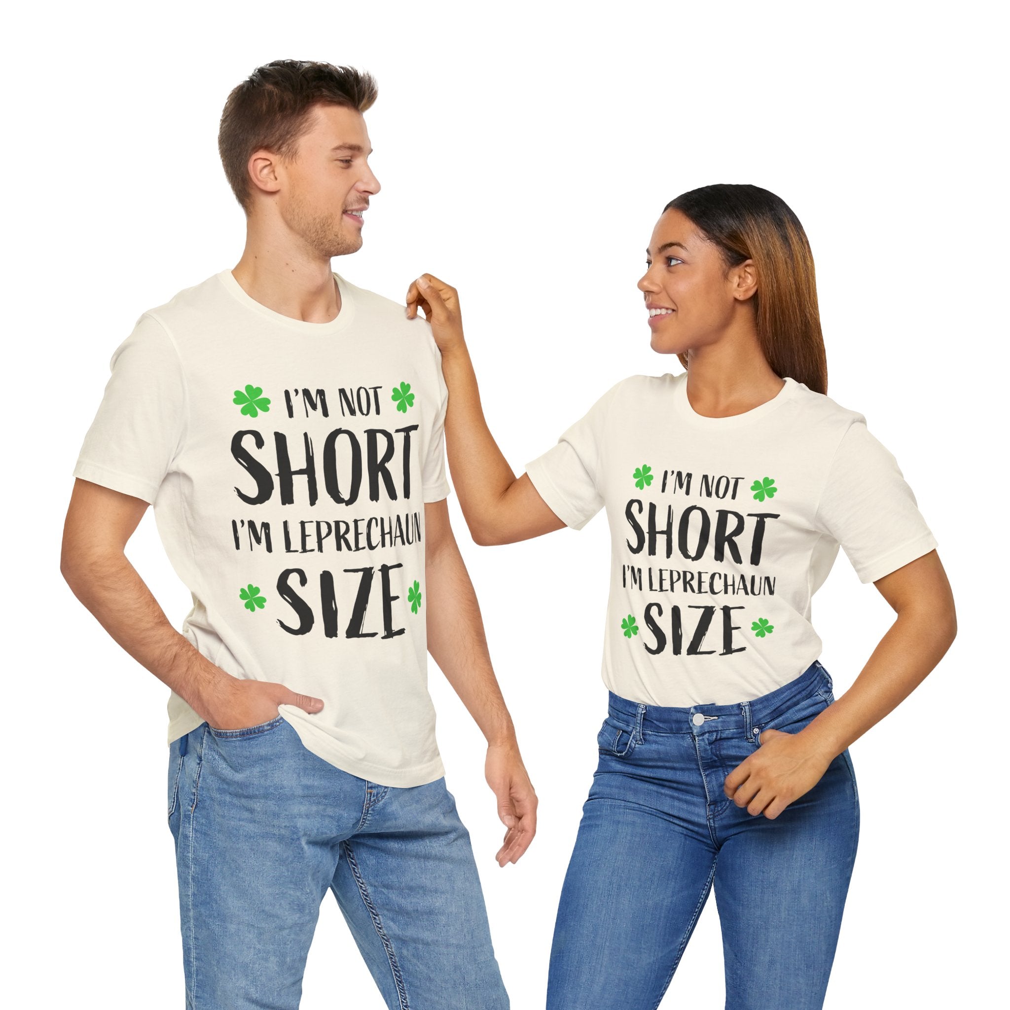 St. Patrick's Day Tee, Leprechaun Size Shirt, Unisex Graphic Tee, Funny Irish T-shirt, Short Stature Humor Apparel