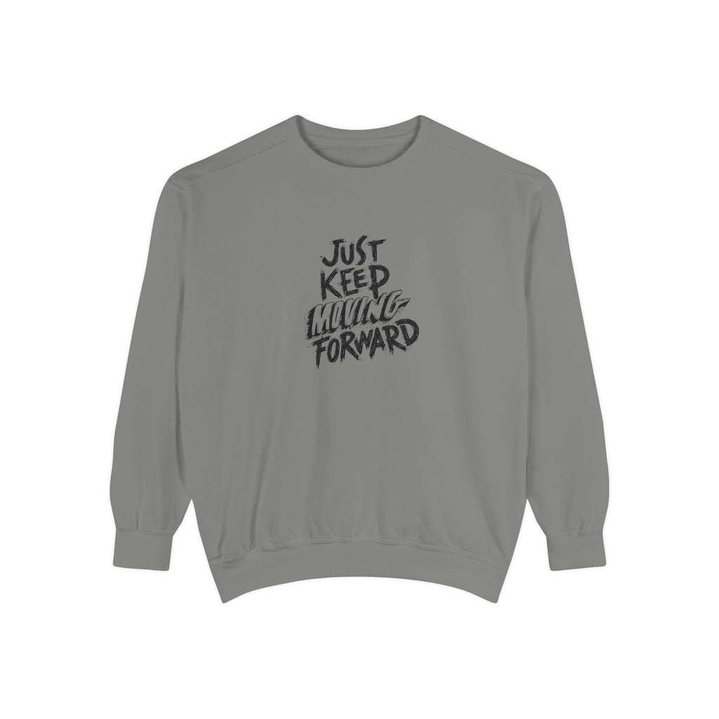 Motivational Sweatshirt - Just Keep Moving Forward, Unisex Garment-Dyed Crewneck, Cozy Gift, Inspirational Apparel, Perfect for Every [...]