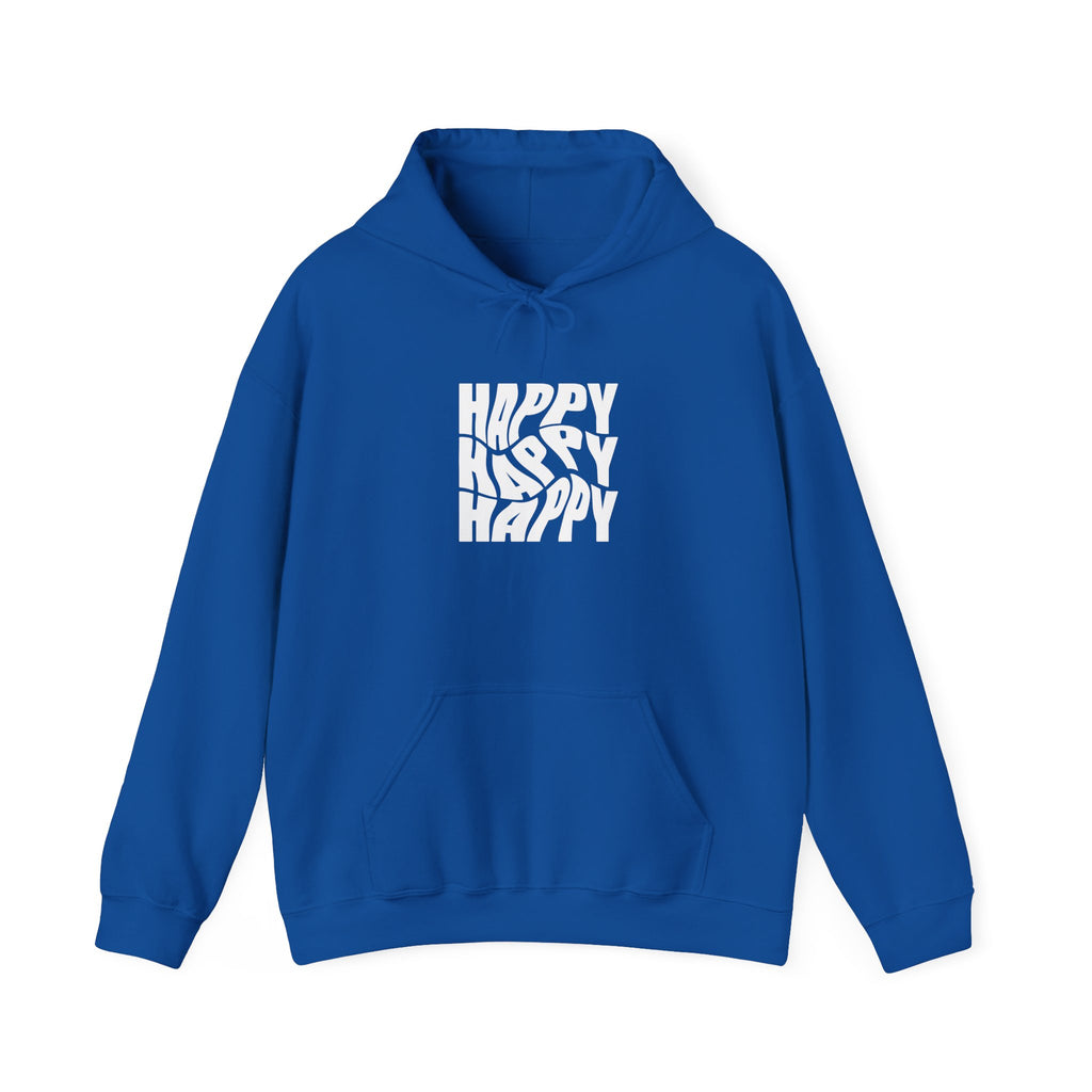 Happy Vibe Unisex Hoodie, Cozy Sweatshirt, Gift for Friends, Casual Wear, Birthday Gift, Everyday Comfort
