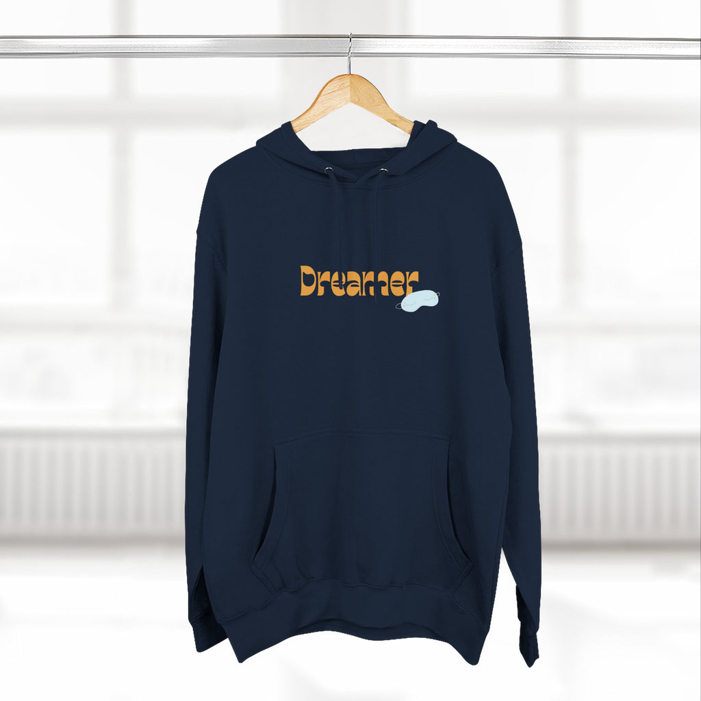 Dreamer Three-Panel Fleece Hoodie | Cozy Sweatshirt, Gift for Dreamers, Casual Wear, Inspirational Apparel, Everyday Comfort