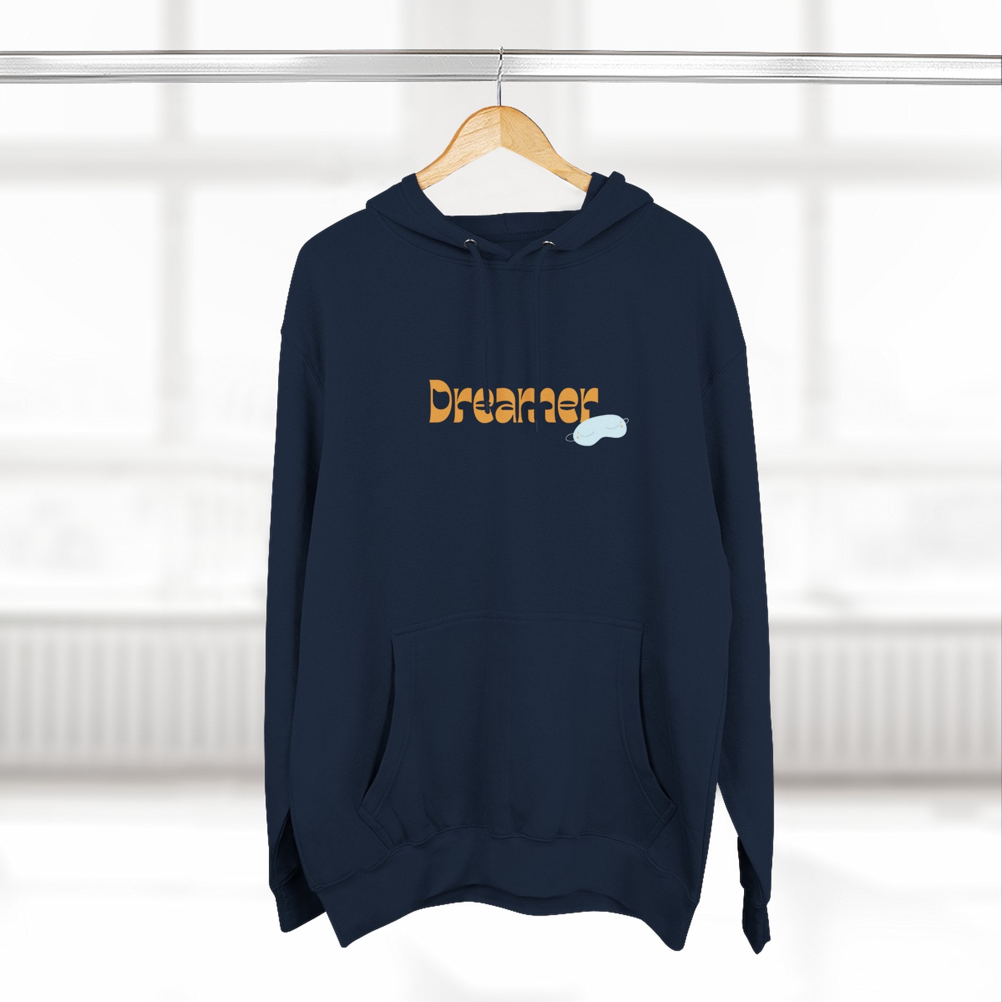 Dreamer Three-Panel Fleece Hoodie | Cozy Sweatshirt, Gift for Dreamers, Casual Wear, Inspirational Apparel, Everyday Comfort