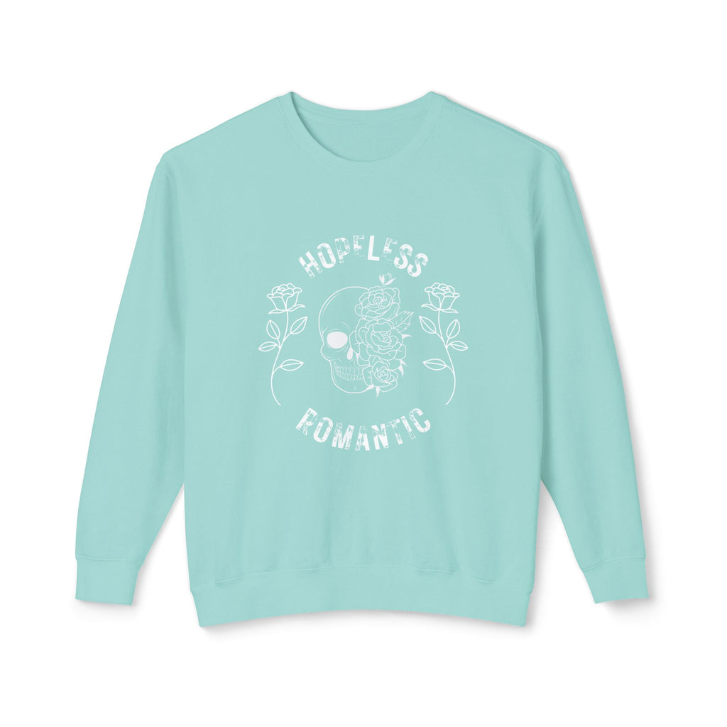 Hopeless Romantic Sweatshirt, Unisex Lightweight Crewneck Sweater, Cute Gift for Her, Fall Fashion, Casual Wear, Cozy Loungewear