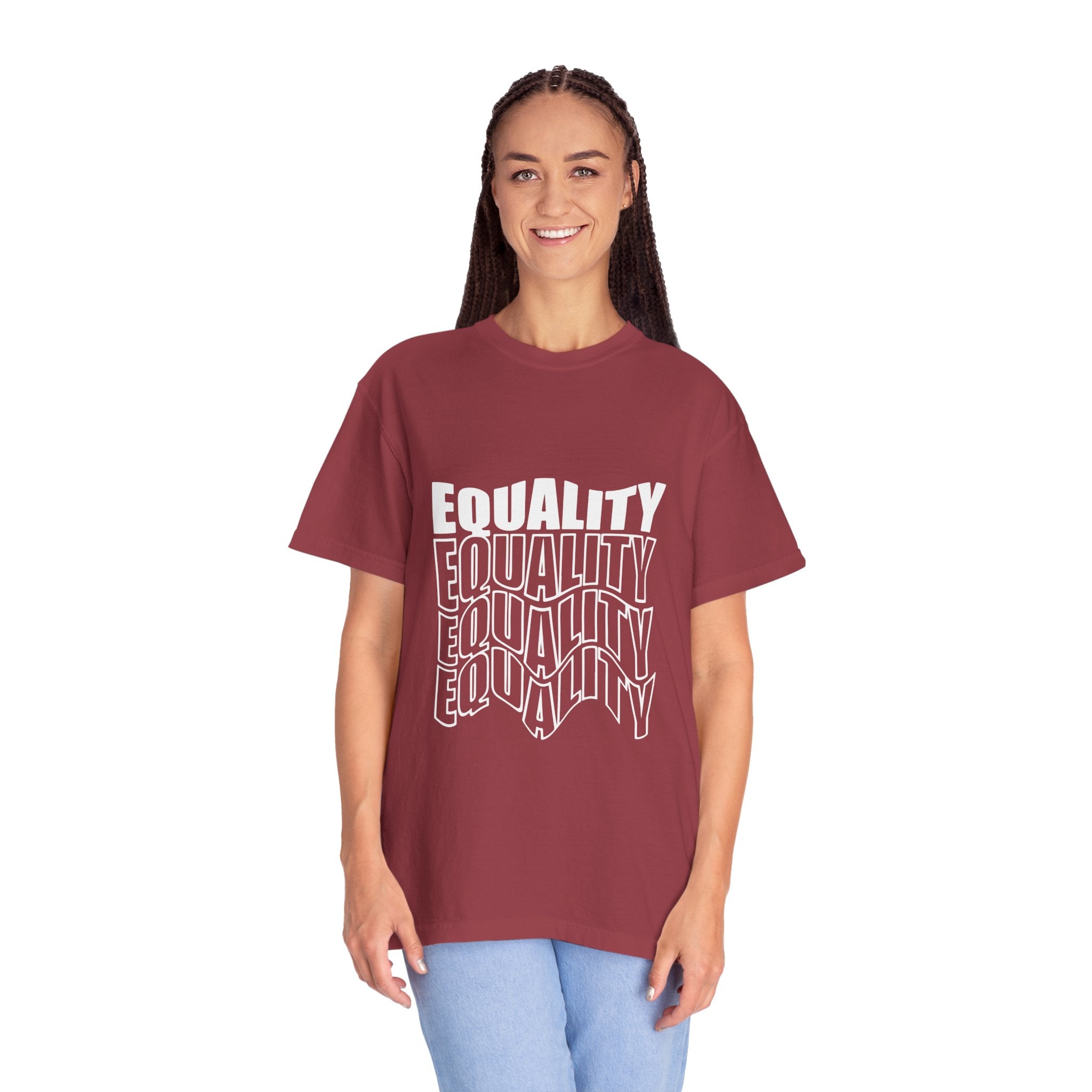 Equality Unisex Garment-Dyed T-shirt | Bold Statement Tee, LGBTQ+ Pride Apparel, Casual Wear, Gift for Activists, Equality Awareness
