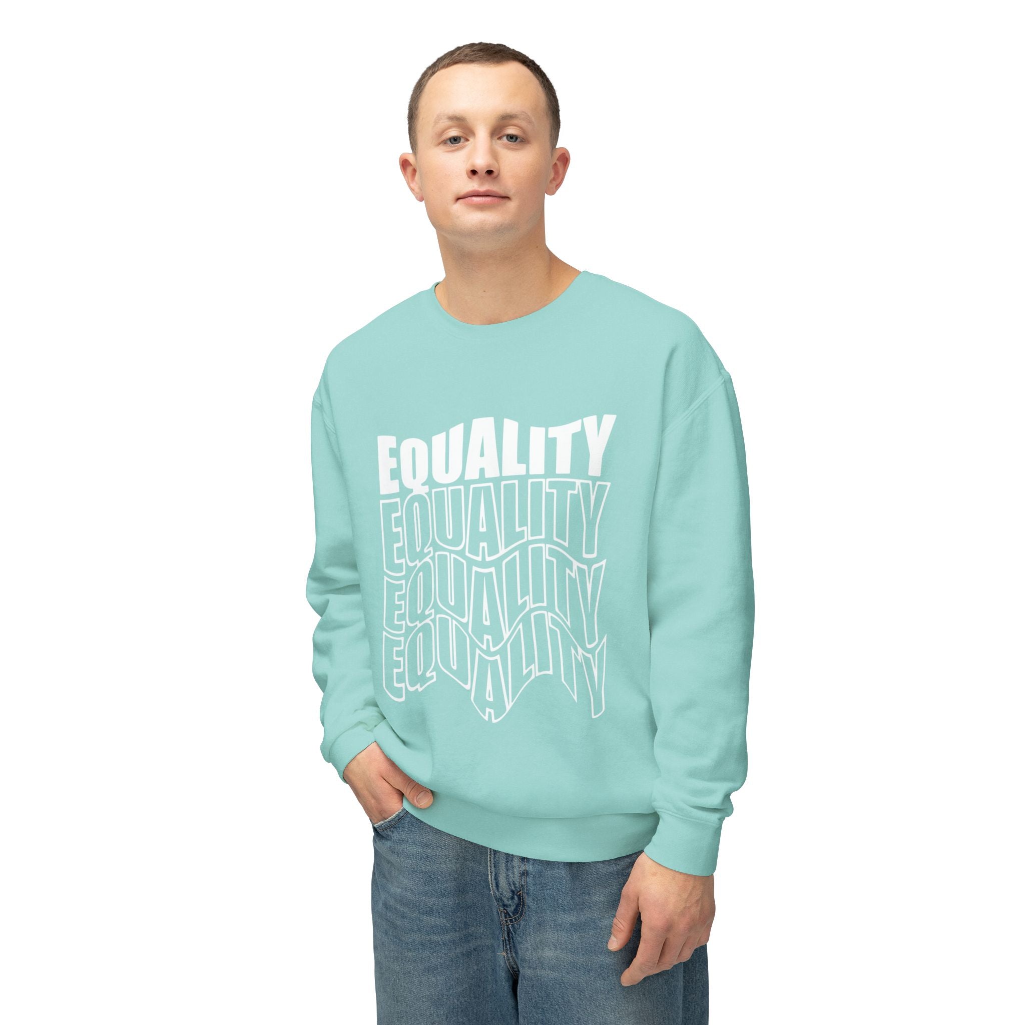 Equality Crewneck Sweatshirt | Unisex Lightweight Pullover, Casual Wear, Equality Message, Gift for Activists, Everyday Comfort