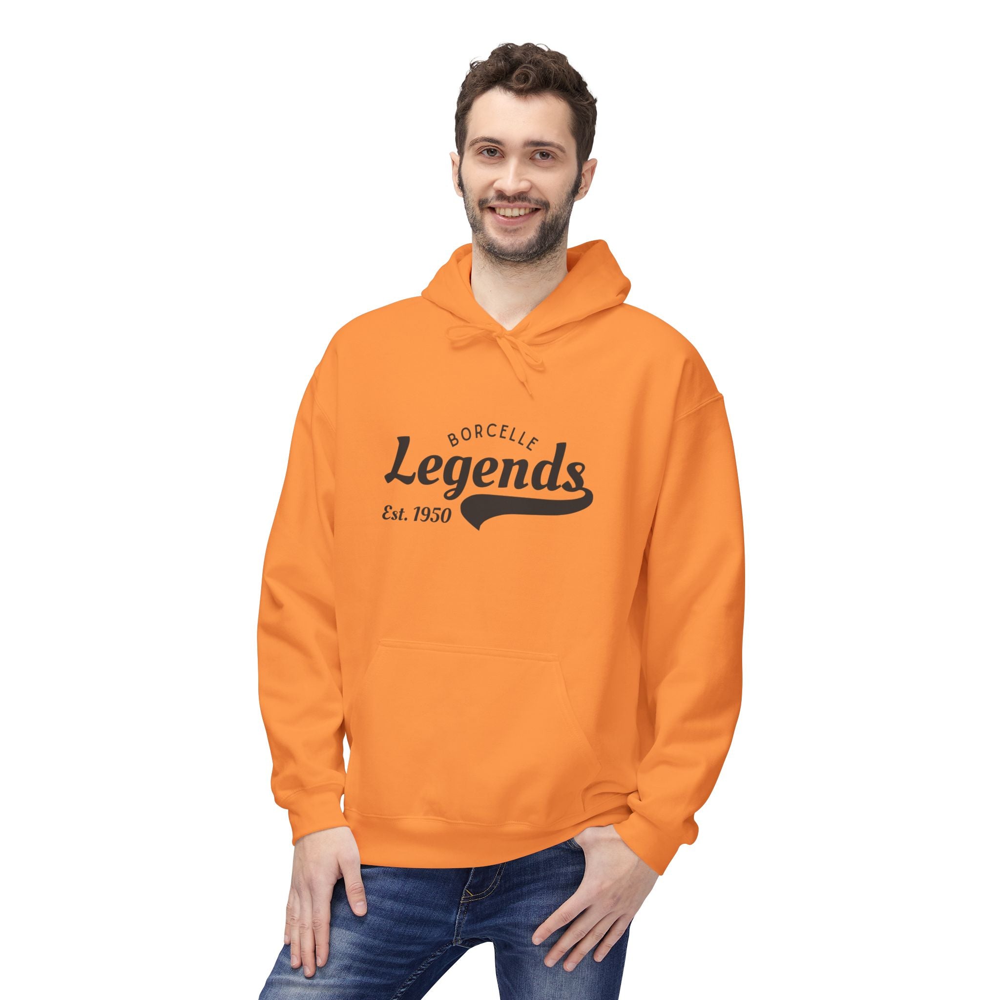 Retro Legends Fleece Hoodie, Cozy Unisex Sweatshirt, Perfect Gift for Sports Lovers, Casual Wear, Est. 1950