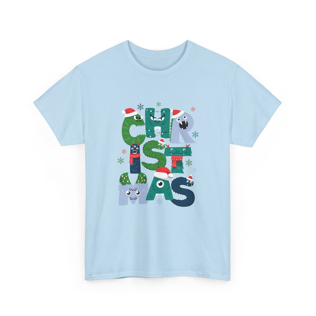 Christmas Graphic Tee — Cute Holiday "CHRISTMAS" Lettering T‑Shirt