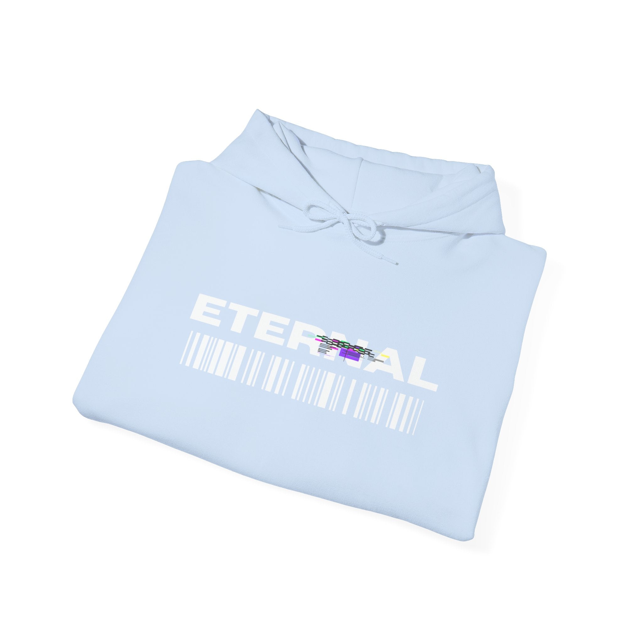 Eternal Barcode Hoodie — Black Graphic Pullover