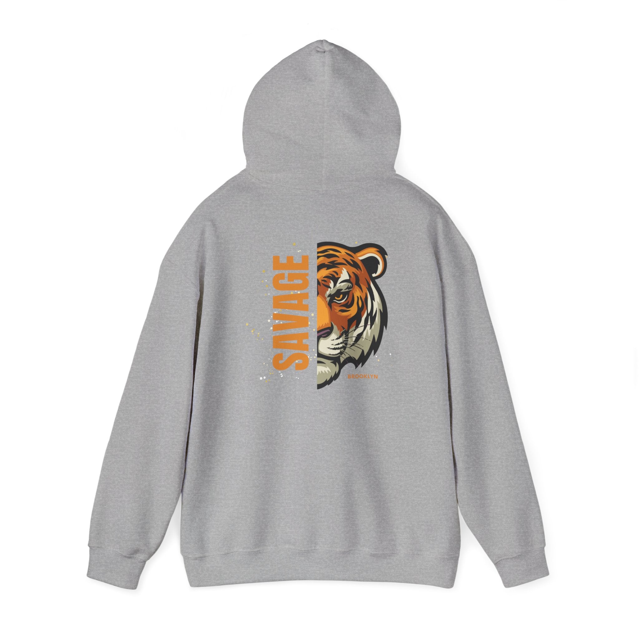 Savage Tiger Unisex Hoodie, Vintage Sweatshirt, Animal Lovers Apparel, Gift for Him/Her, Casual Streetwear, Cozy Layering