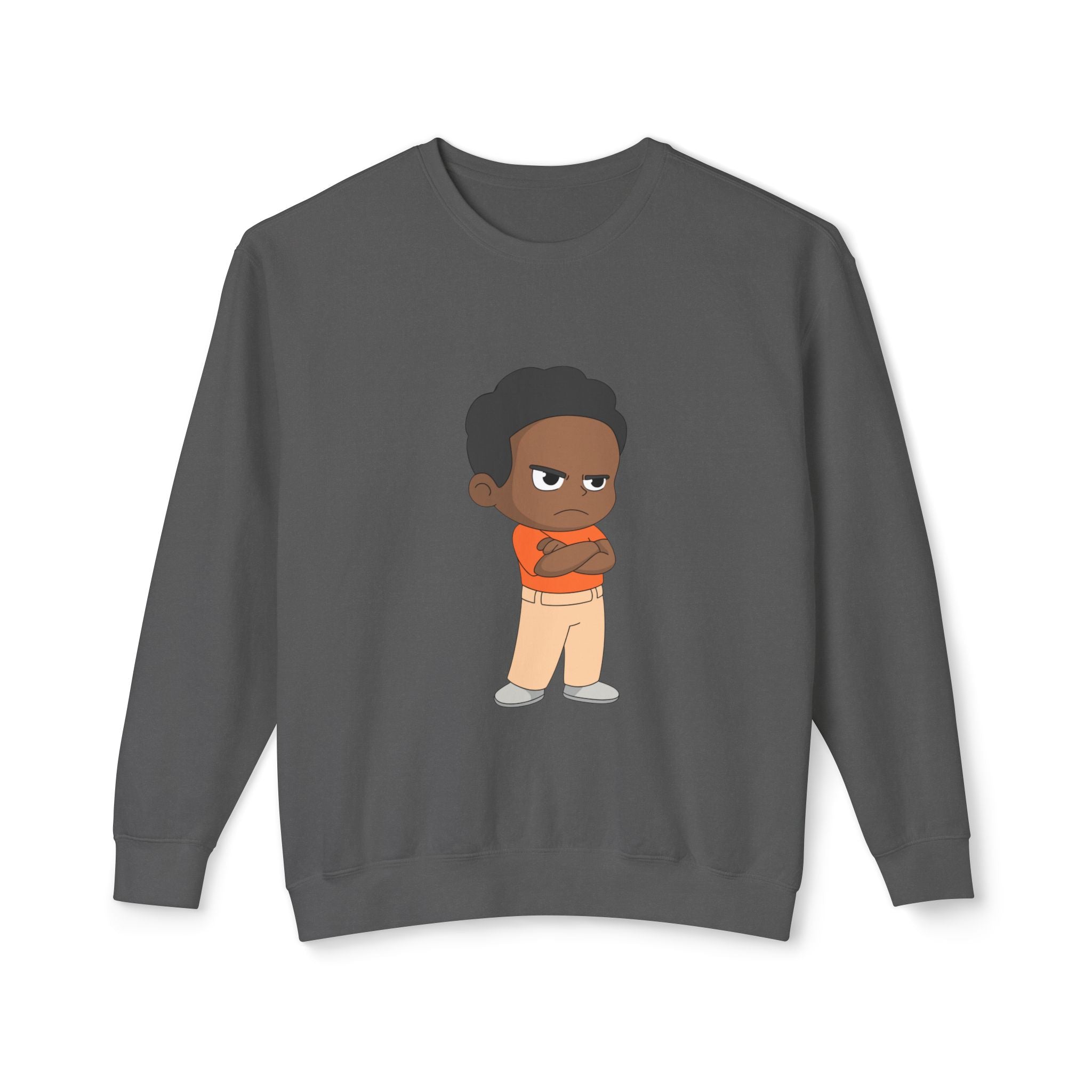 Playful Cartoon Crewneck Sweatshirt | Funny Lightweight Sweatshirt for Kids & Teens, Birthday Gift, Casualwear, Seasonal Comfort