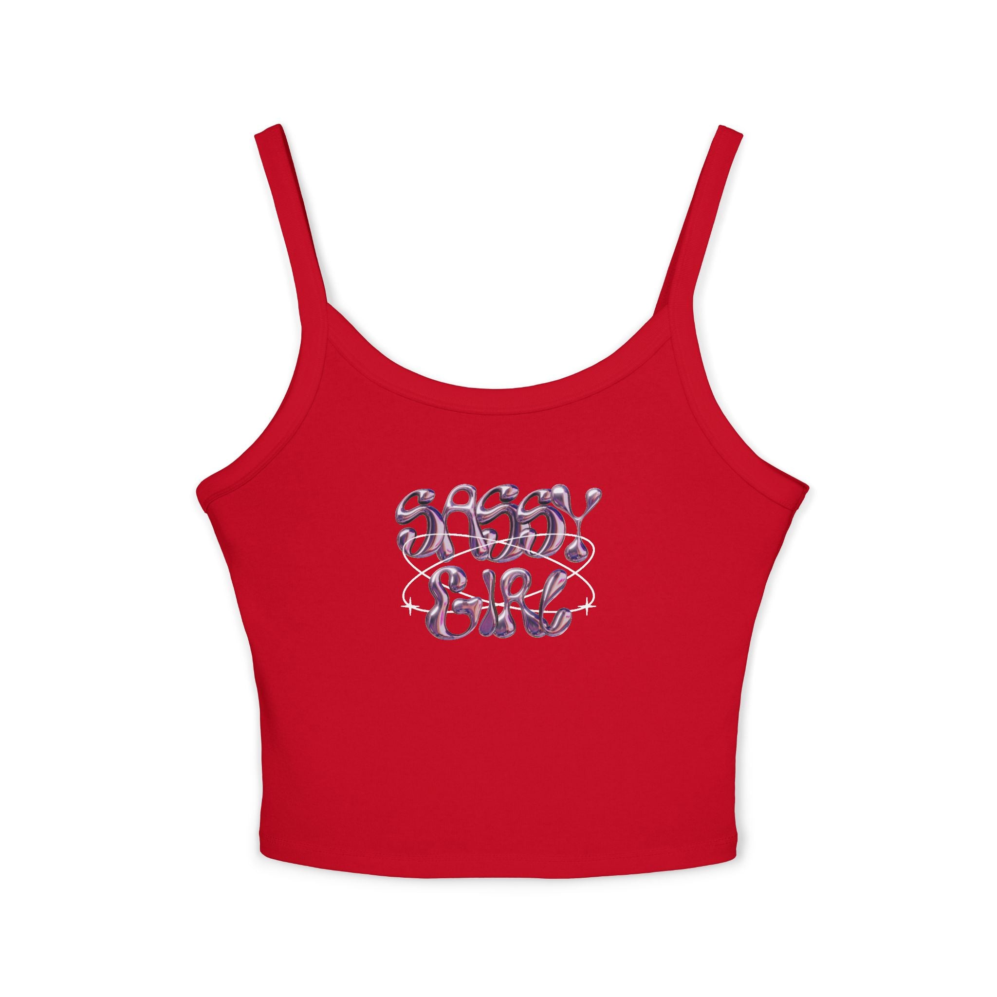 Sassy Girl Tank Top, Cute Summer Top, Gift for Her, Casual Wear Shirt, Trendy Spaghetti Strap Top, Summer Fashion Essential