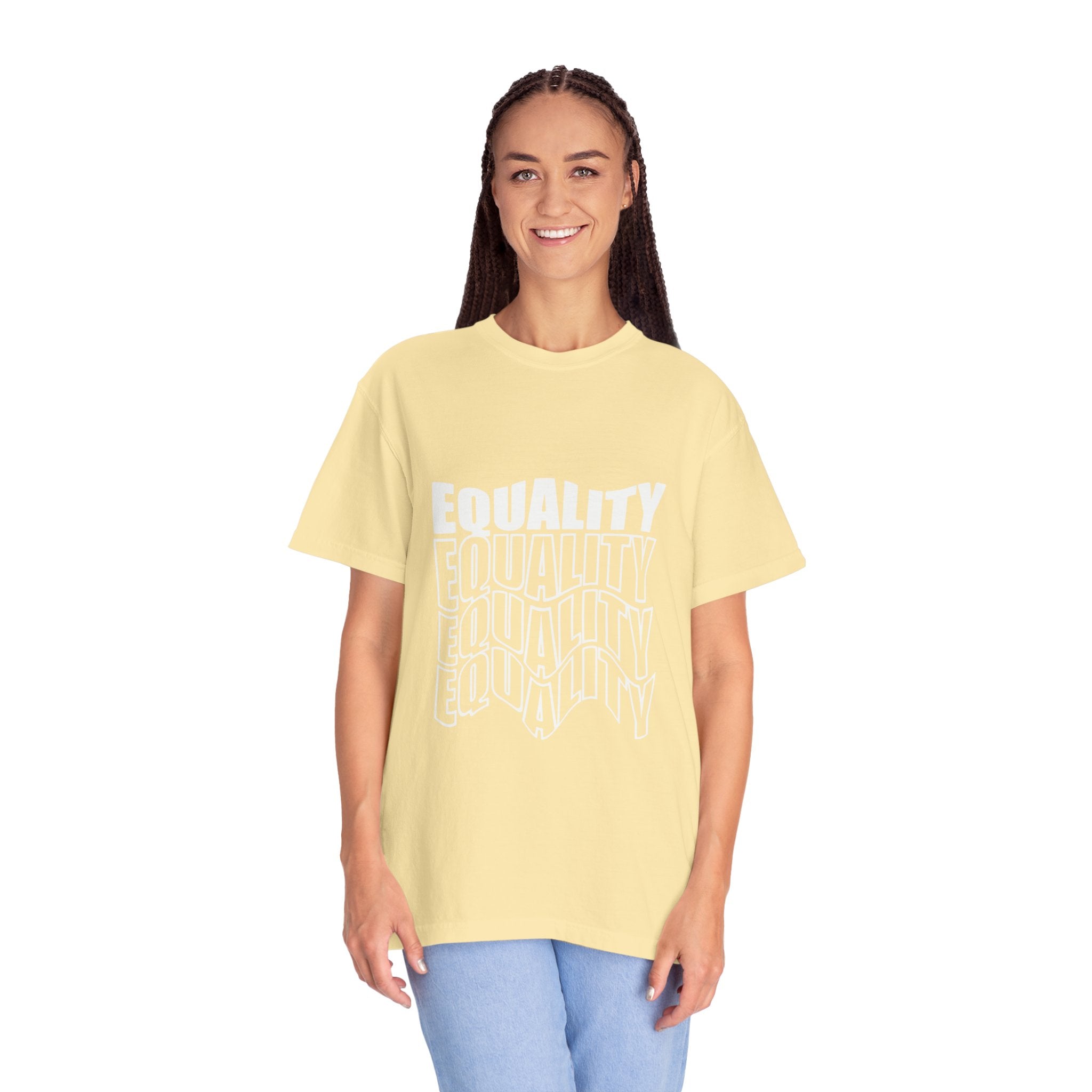 Equality Unisex Garment-Dyed T-shirt | Bold Statement Tee, LGBTQ+ Pride Apparel, Casual Wear, Gift for Activists, Equality Awareness