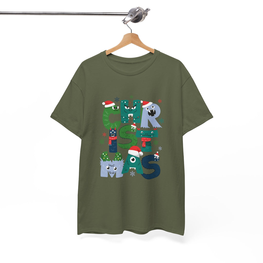 Christmas Graphic Tee — Cute Holiday "CHRISTMAS" Lettering T‑Shirt