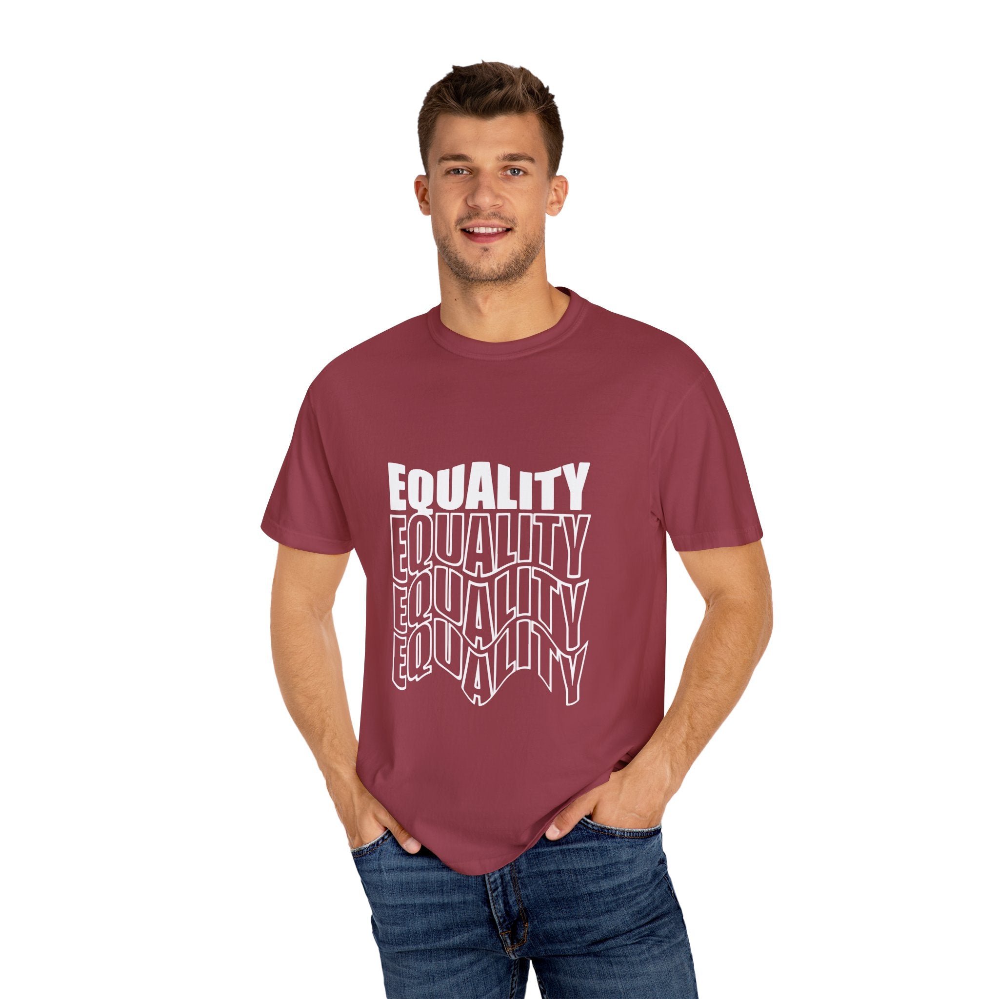 Equality Unisex Garment-Dyed T-shirt | Bold Statement Tee, LGBTQ+ Pride Apparel, Casual Wear, Gift for Activists, Equality Awareness