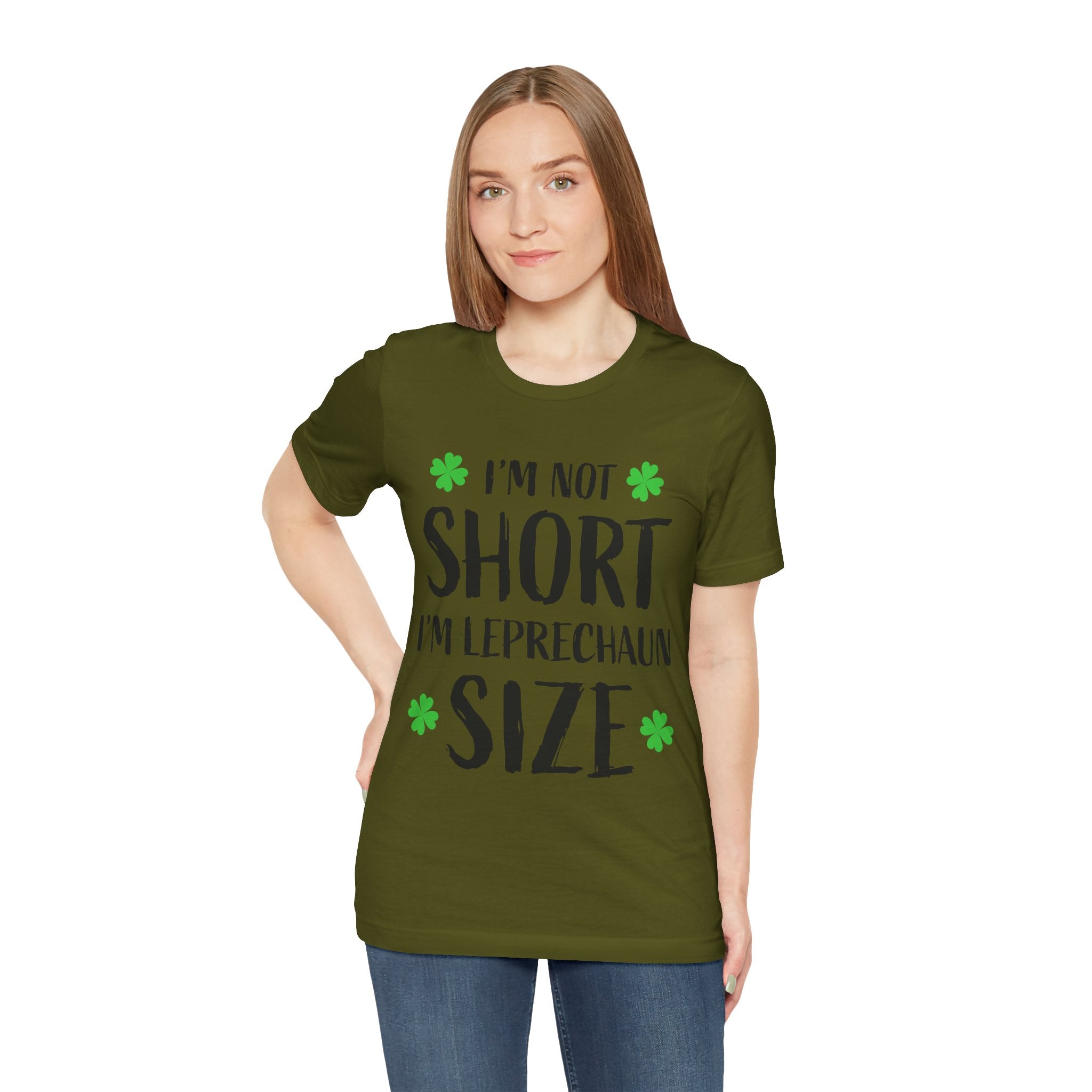 St. Patrick's Day Tee, Leprechaun Size Shirt, Unisex Graphic Tee, Funny Irish T-shirt, Short Stature Humor Apparel