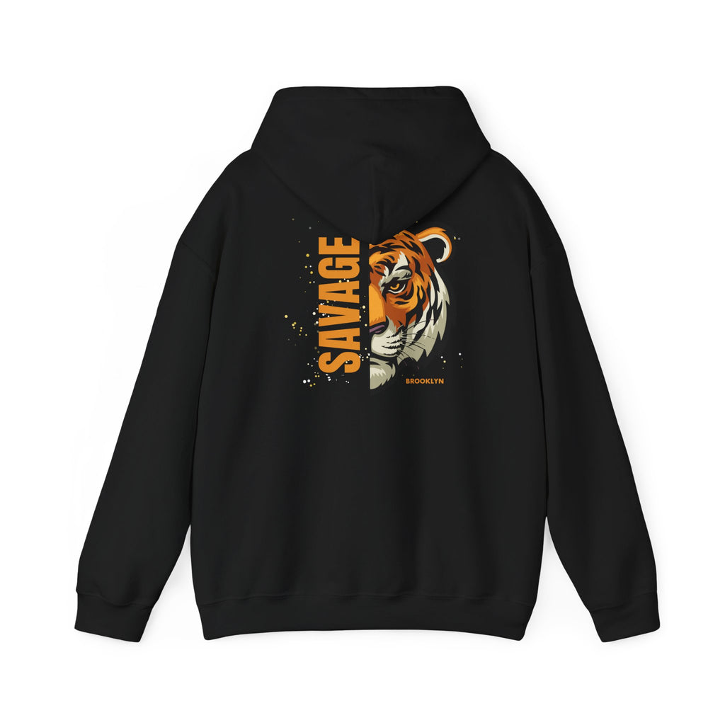 Savage Tiger Unisex Hoodie, Vintage Sweatshirt, Animal Lovers Apparel, Gift for Him/Her, Casual Streetwear, Cozy Layering