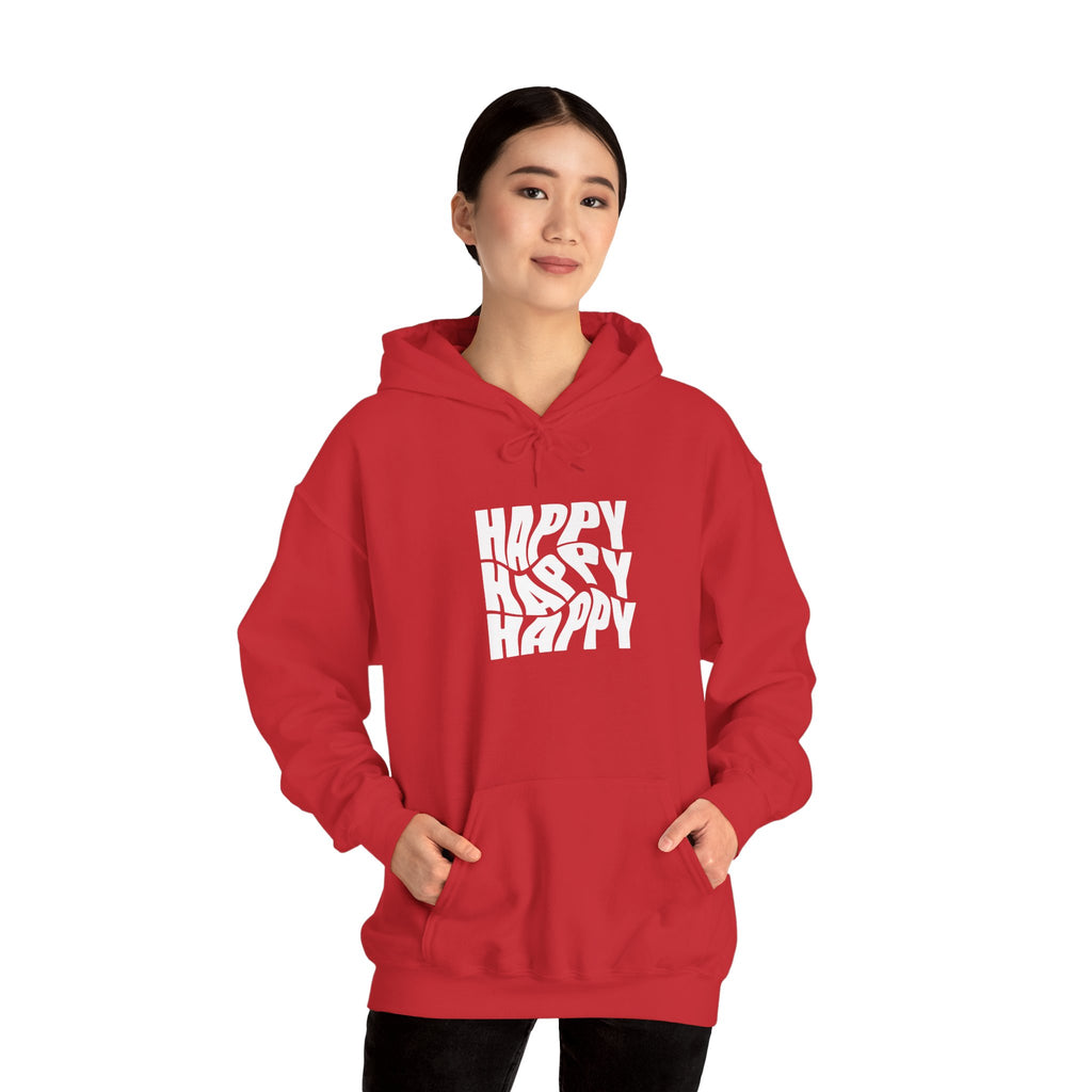 Happy Vibe Unisex Hoodie, Cozy Sweatshirt, Gift for Friends, Casual Wear, Birthday Gift, Everyday Comfort