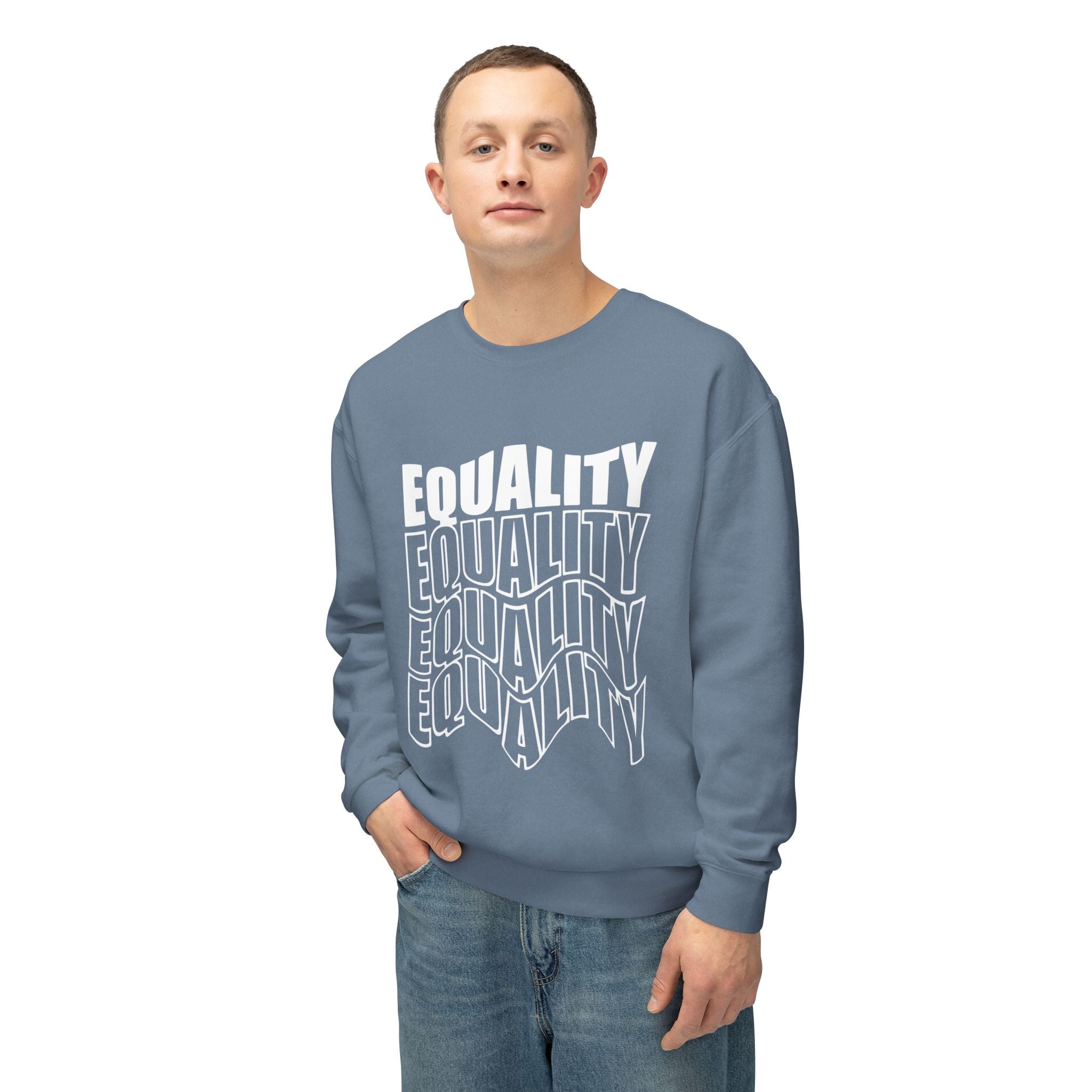 Equality Crewneck Sweatshirt | Unisex Lightweight Pullover, Casual Wear, Equality Message, Gift for Activists, Everyday Comfort