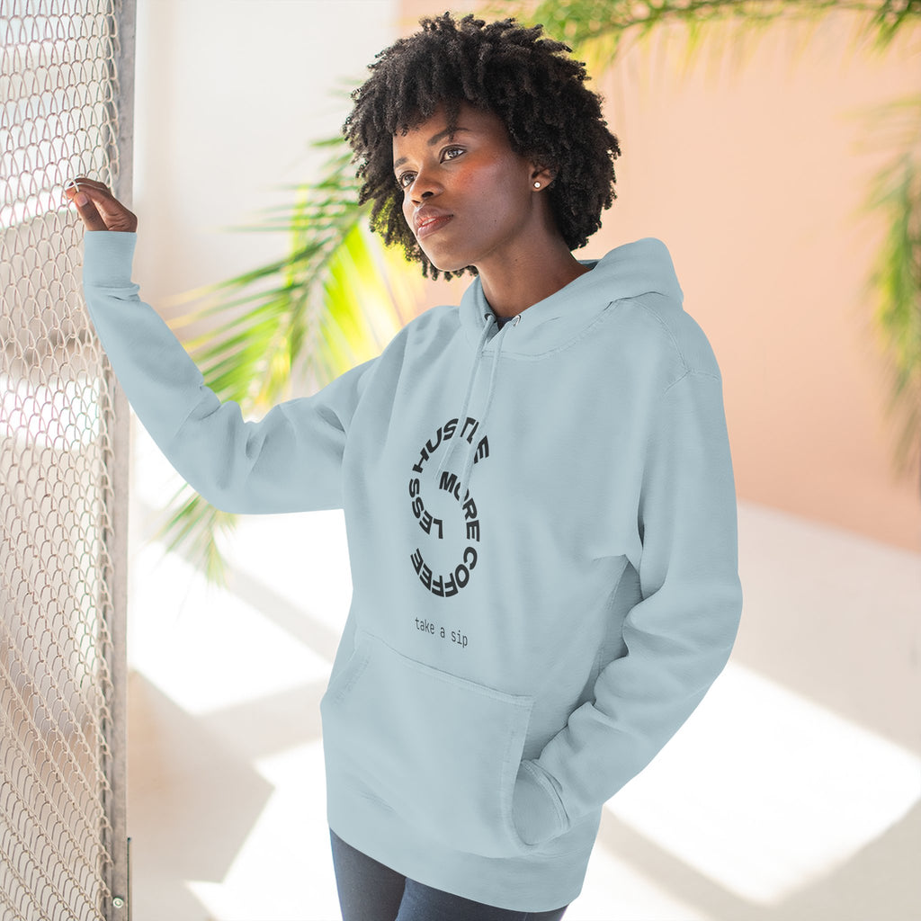 Cozy Coffee Lover's Hoodie, Fleece Sweatshirt, Relaxed Casual Wear, Gift for Coffee Enthusiasts, Perfect for Winter
