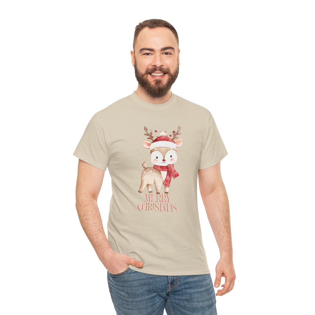 Kids' Cute Reindeer Christmas Tee – Merry Christmas Woodland Holiday Shirt