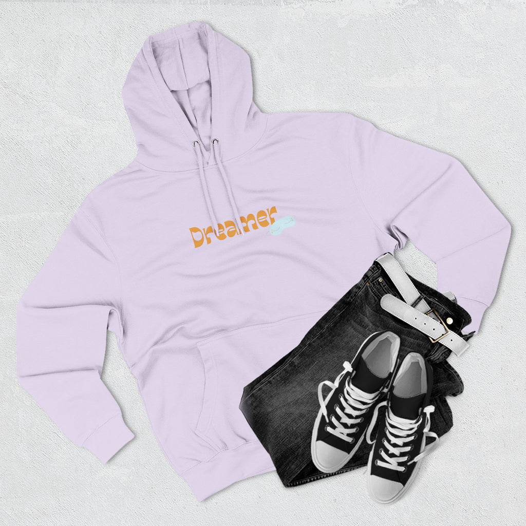 Dreamer Three-Panel Fleece Hoodie | Cozy Sweatshirt, Gift for Dreamers, Casual Wear, Inspirational Apparel, Everyday Comfort