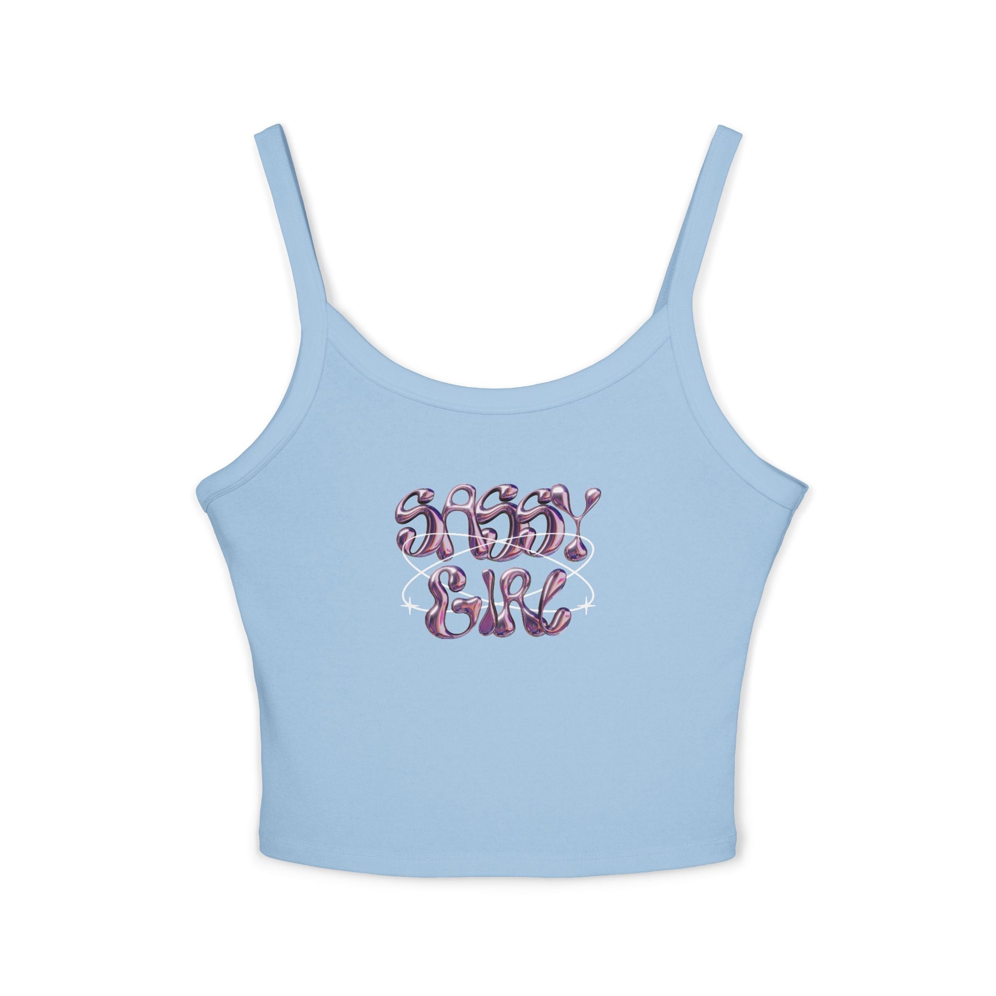 Sassy Girl Tank Top, Cute Summer Top, Gift for Her, Casual Wear Shirt, Trendy Spaghetti Strap Top, Summer Fashion Essential