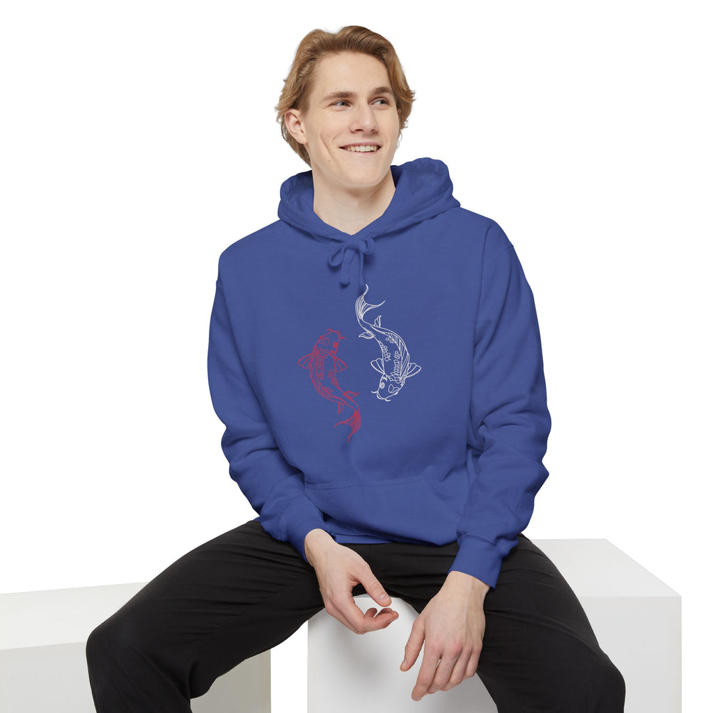 Charming Mermaid Garment-Dyed Hoodie - Cozy Unisex Fashion for Beach Lovers, Casual Wear, Gift Ideas for Ocean Lovers, Summer Chill
