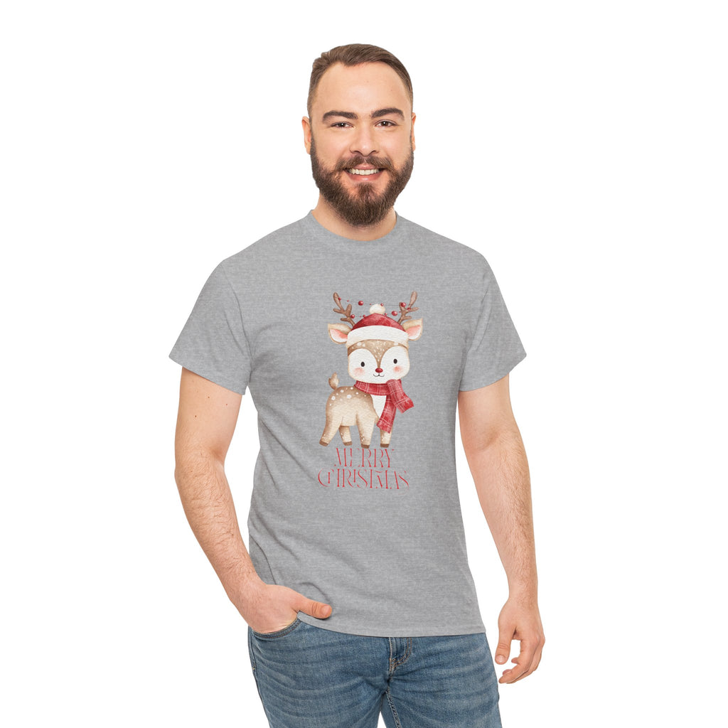 Kids' Cute Reindeer Christmas Tee – Merry Christmas Woodland Holiday Shirt