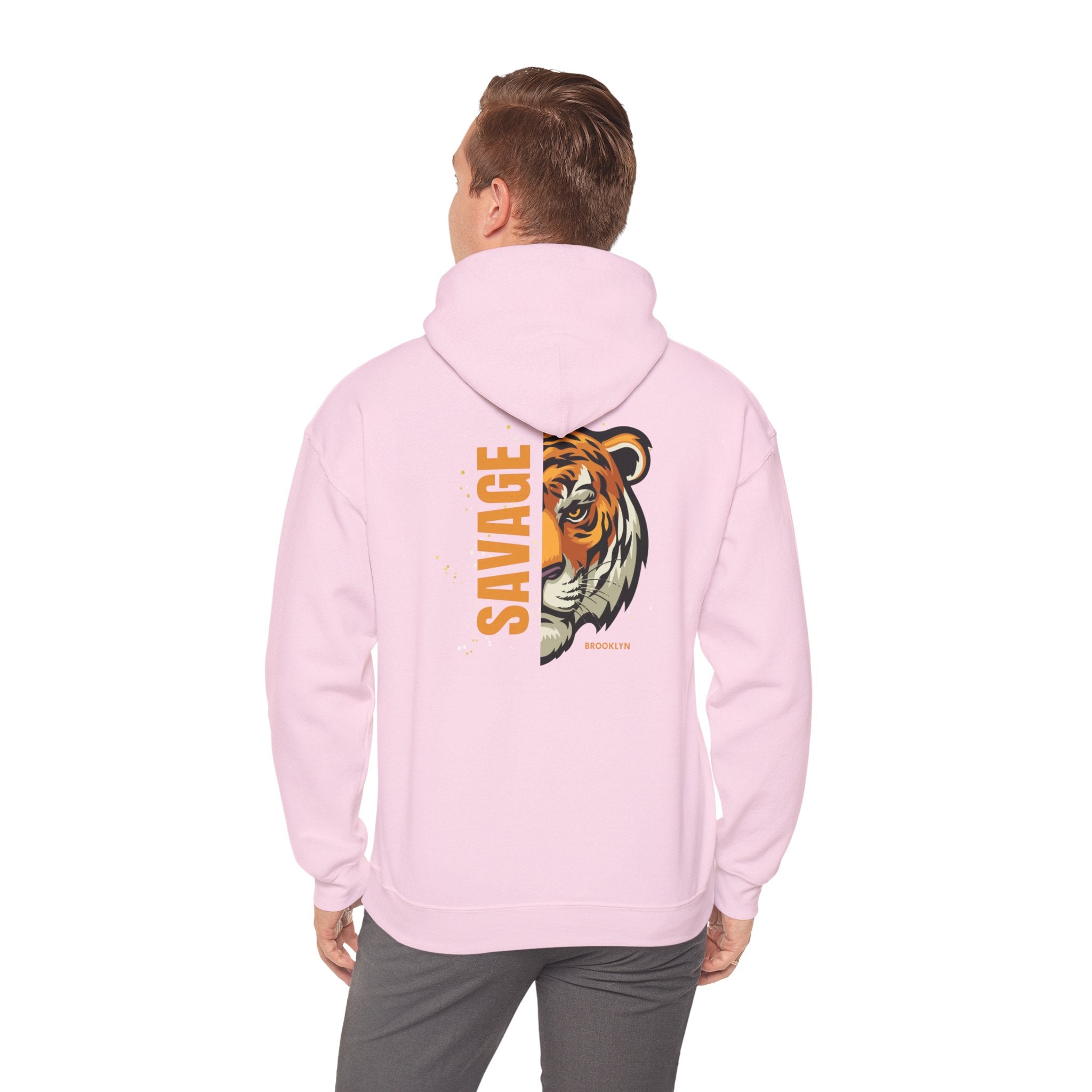 Savage Tiger Unisex Hoodie, Vintage Sweatshirt, Animal Lovers Apparel, Gift for Him/Her, Casual Streetwear, Cozy Layering