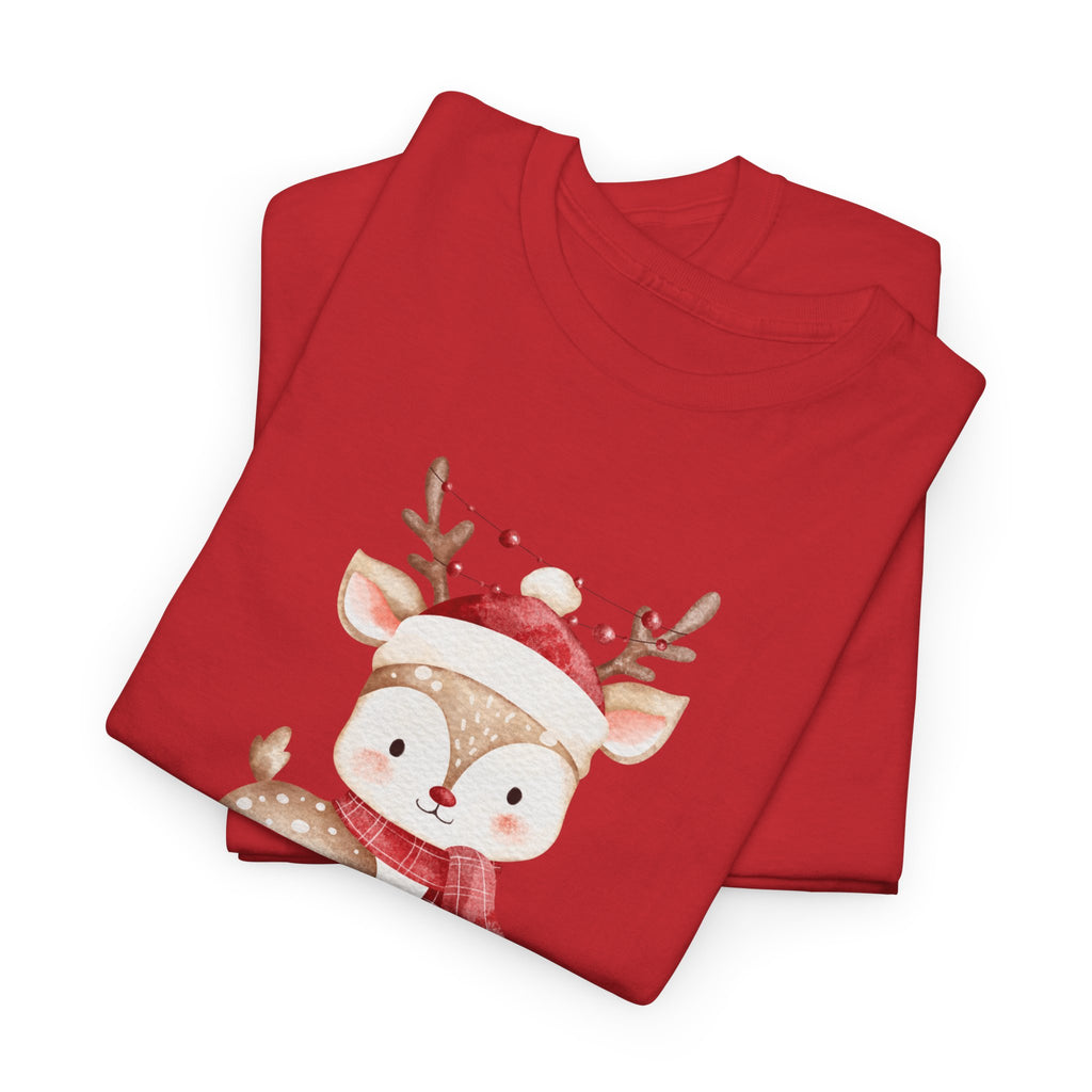 Kids' Cute Reindeer Christmas Tee – Merry Christmas Woodland Holiday Shirt
