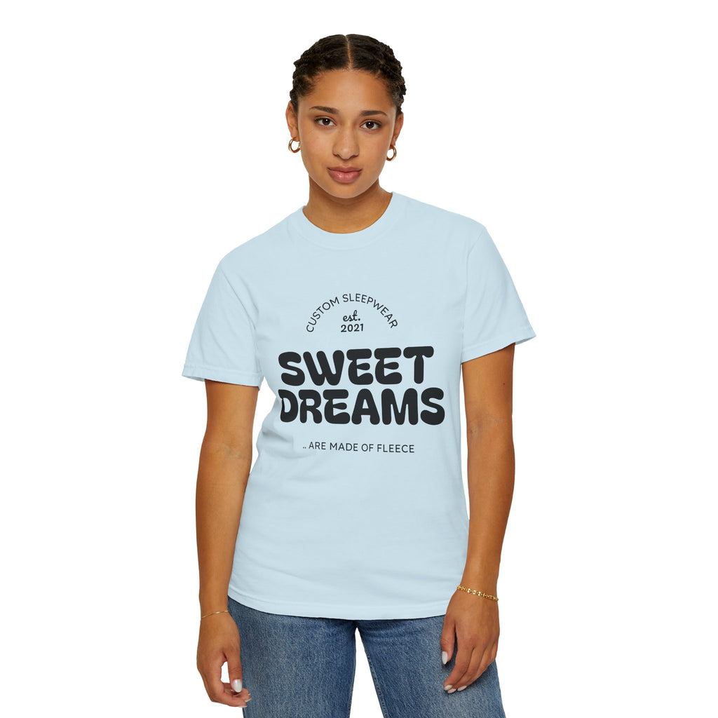 Custom Sweet Dreams T-Shirt, Unisex Sleepwear, Relaxed Fit Tee, Cozy Gift for Sleep Lovers, Lounge Wear, Dreamy Apparel