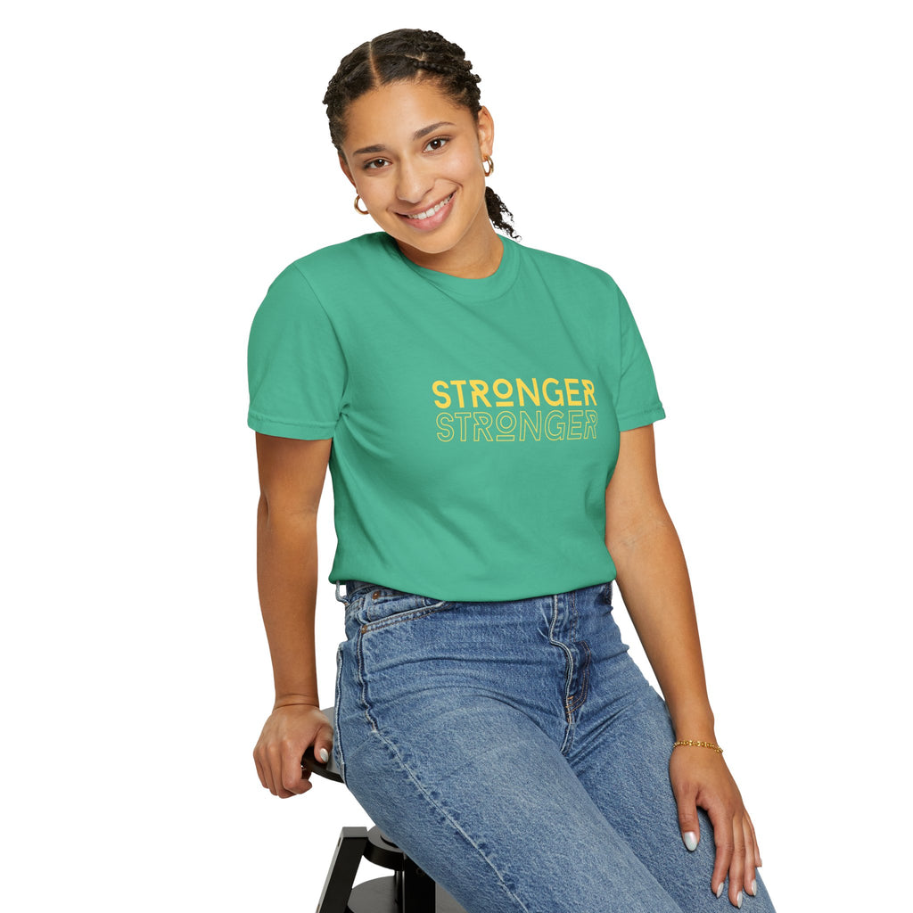 Stronger Unisex Garment-Dyed T-Shirt | Casual Tee, Motivational Shirt, Gift for Fitness Lovers, Summer Style, Everyday Wear