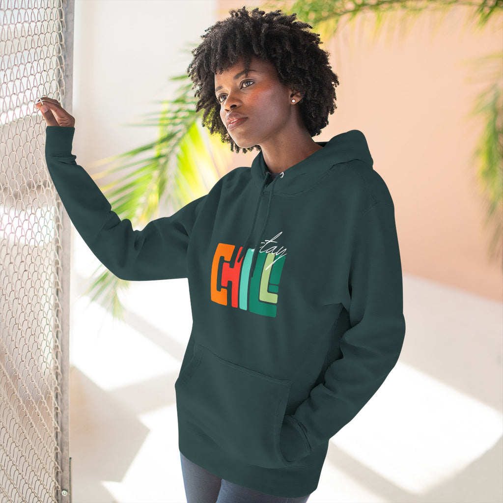 Chill Vibes Three-Panel Fleece Hoodie | Cozy Sweatshirt for Relaxation, Perfect for Gifts, Fashion, and Casual Wear