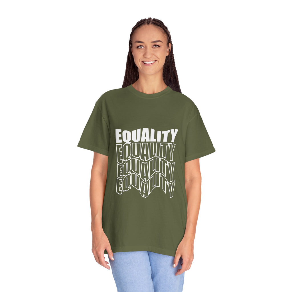 Equality Unisex Garment-Dyed T-shirt | Bold Statement Tee, LGBTQ+ Pride Apparel, Casual Wear, Gift for Activists, Equality Awareness