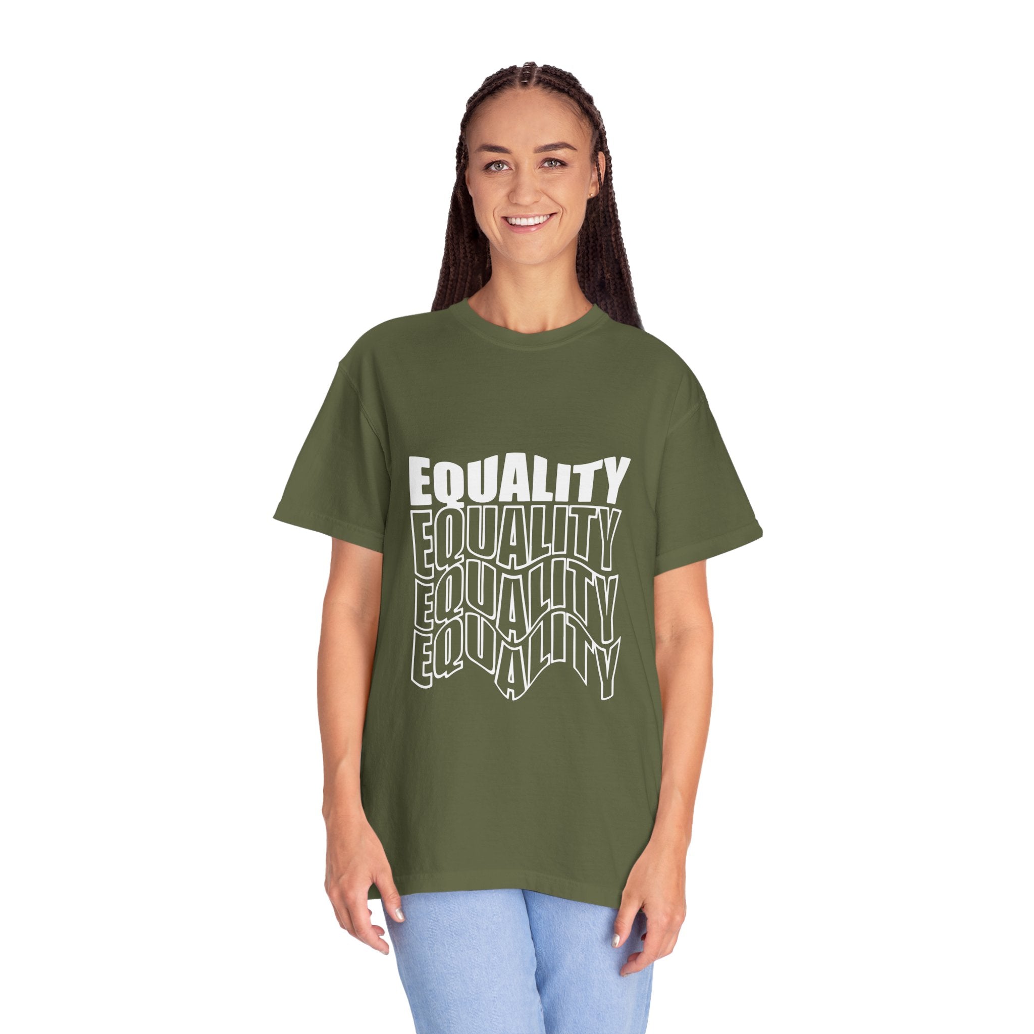 Equality Unisex Garment-Dyed T-shirt | Bold Statement Tee, LGBTQ+ Pride Apparel, Casual Wear, Gift for Activists, Equality Awareness