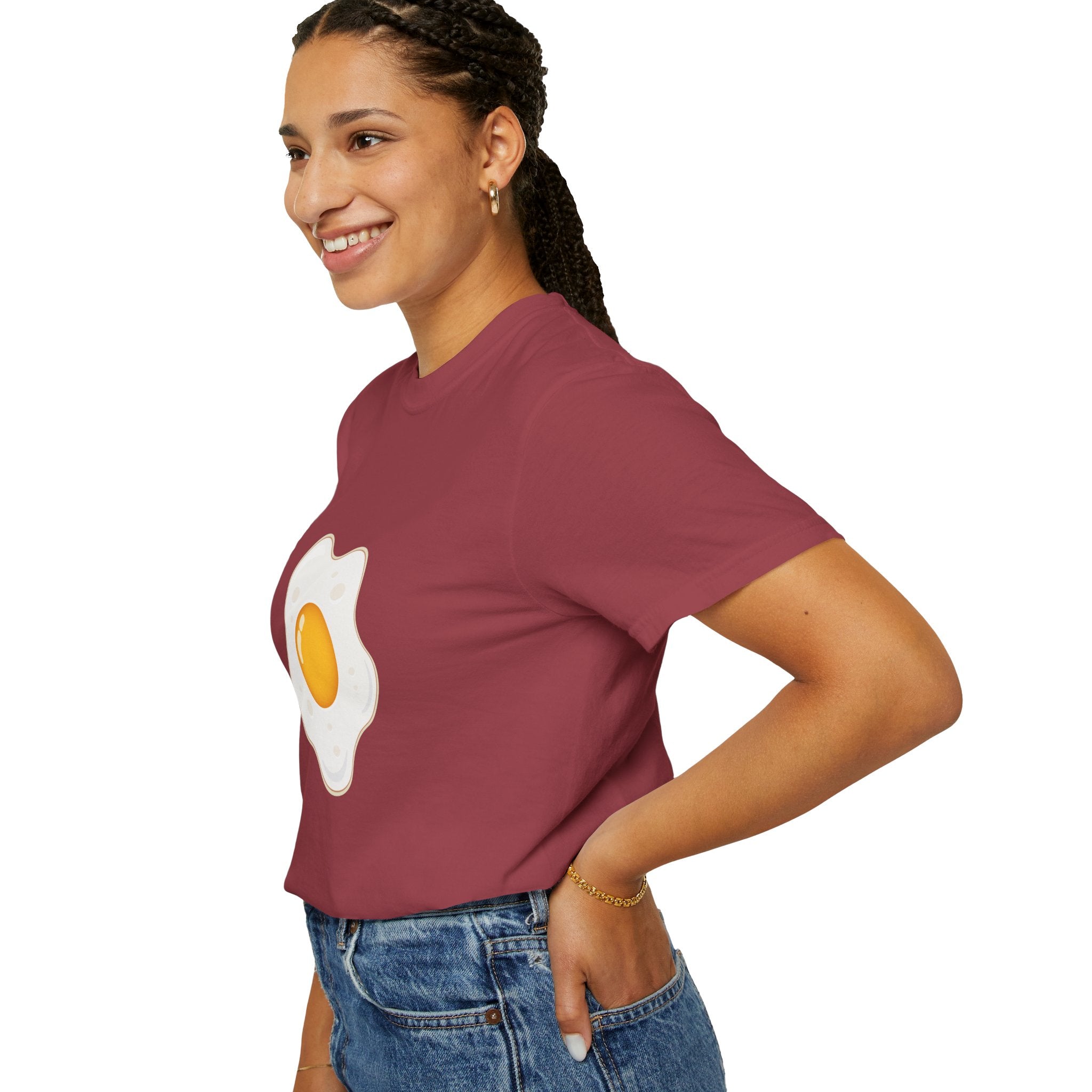 Whimsical Egg Graphic T-Shirt, Funny Food Tee, Breakfast Lover Gift, Unisex Tee for Foodies, Cute Egg Design Shirt