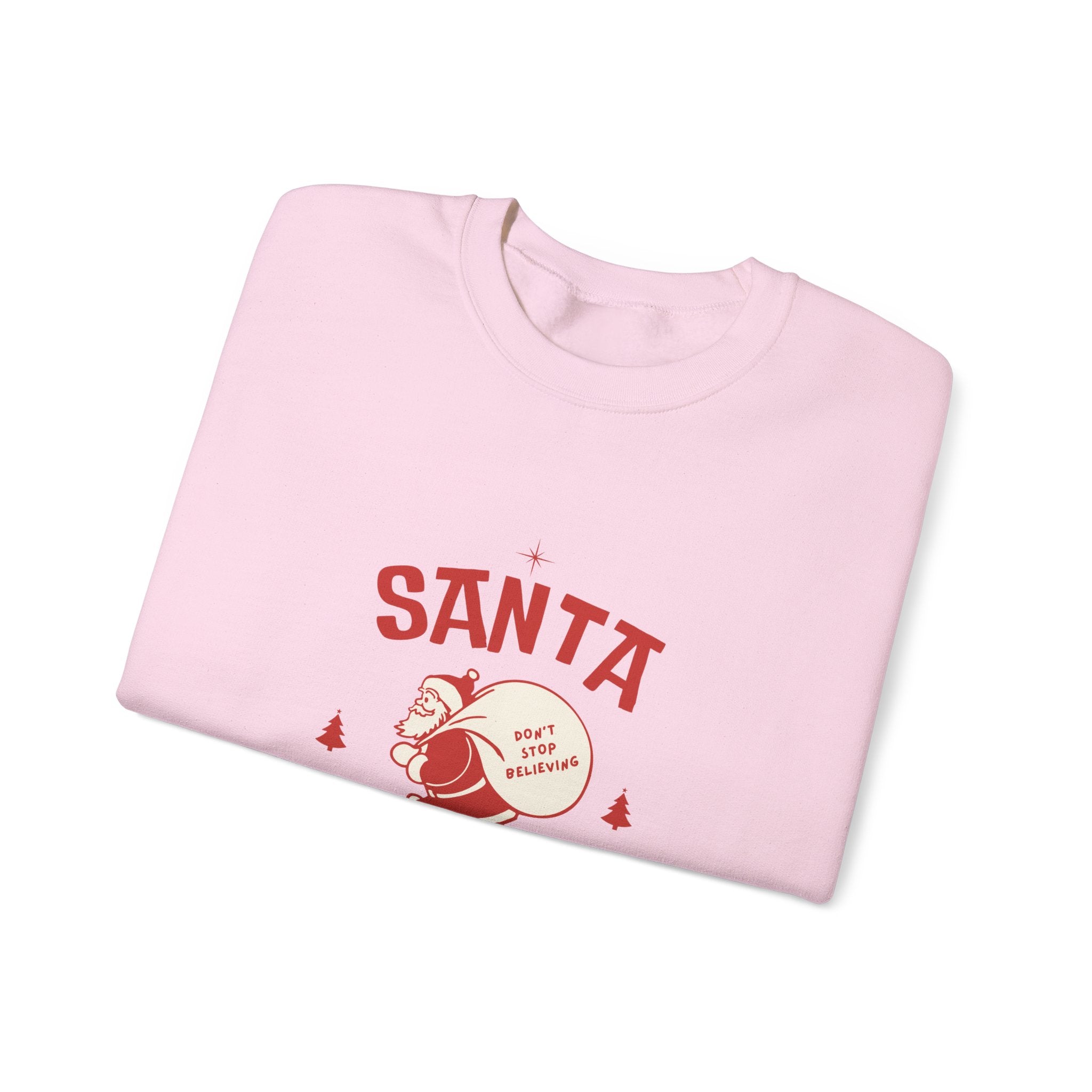 Santa Squad Crewneck Sweatshirt — Retro Santa Graphic Christmas Sweater