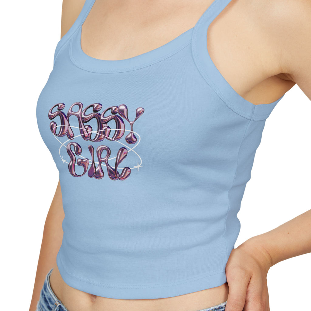 Sassy Girl Tank Top, Cute Summer Top, Gift for Her, Casual Wear Shirt, Trendy Spaghetti Strap Top, Summer Fashion Essential