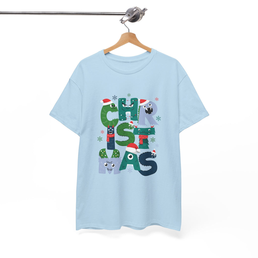 Christmas Graphic Tee — Cute Holiday "CHRISTMAS" Lettering T‑Shirt