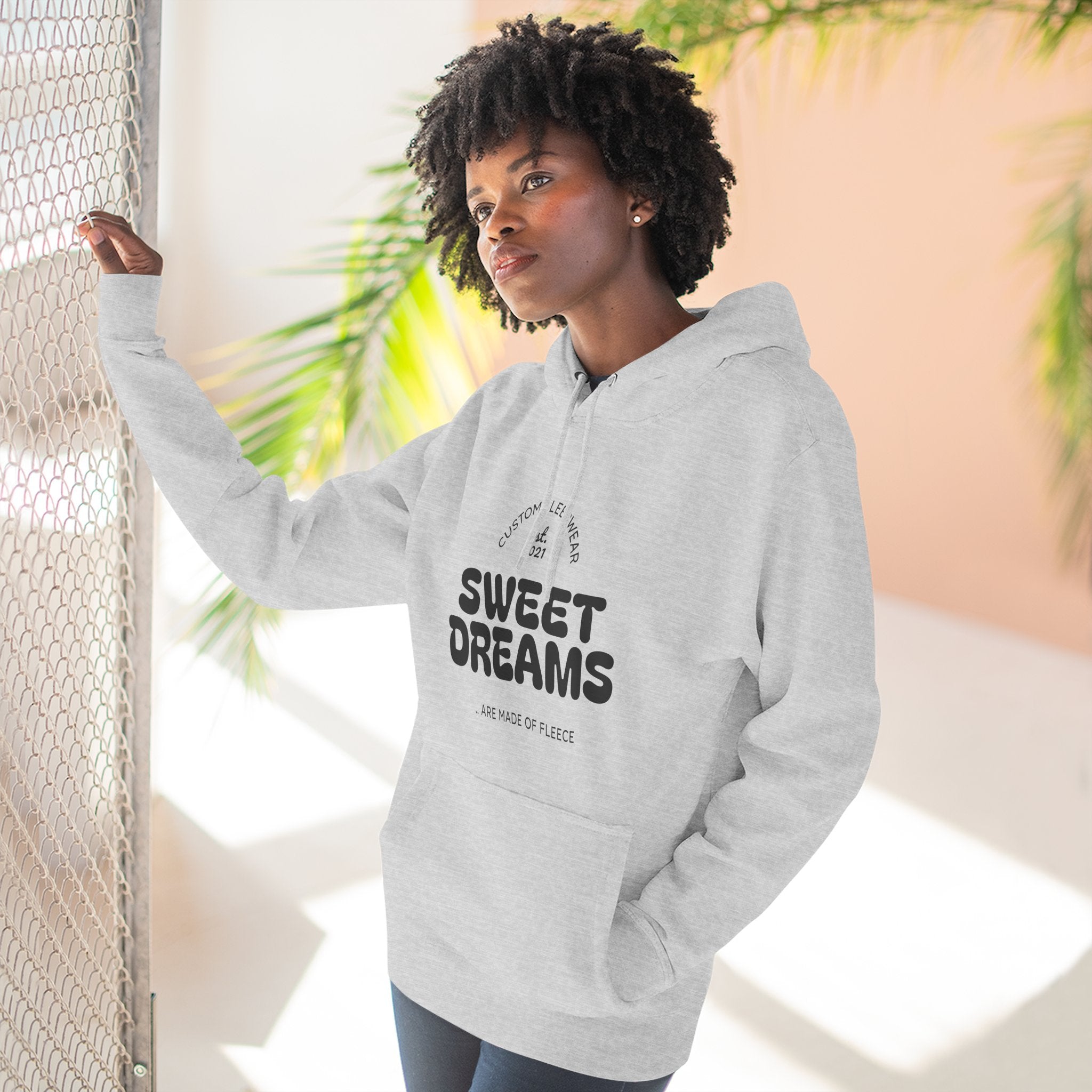 Cozy Sweet Dreams Hoodie, Fleece Pullover for Relaxation, Gift for Dreamers, Perfect for Sleepovers, Casual Wear