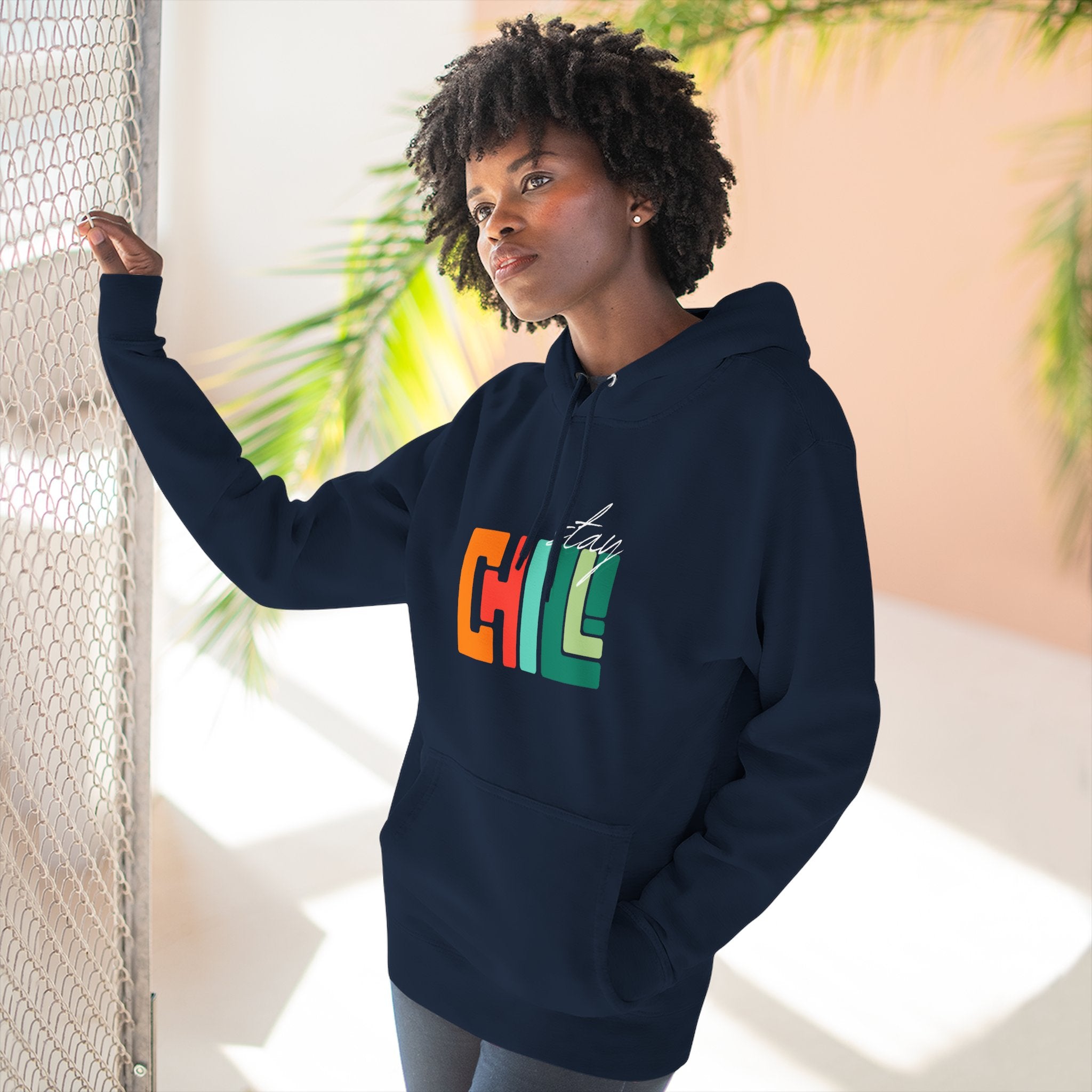 Chill Vibes Three-Panel Fleece Hoodie | Cozy Sweatshirt for Relaxation, Perfect for Gifts, Fashion, and Casual Wear