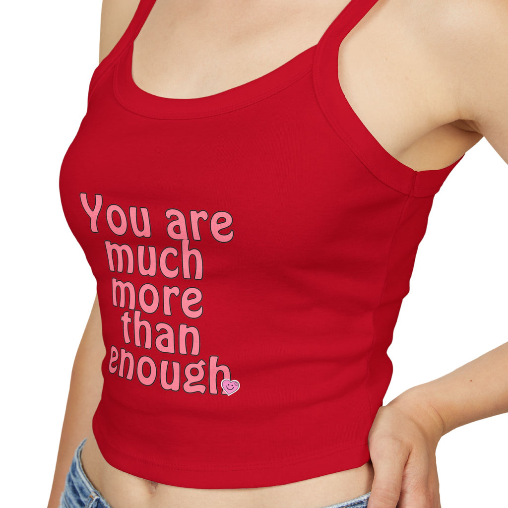 Empowering Women's Spaghetti Strap Tank Top, Motivational Crop Top, Summer Fashion, Gift for Her, Positive Affirmation Shirt, [...]