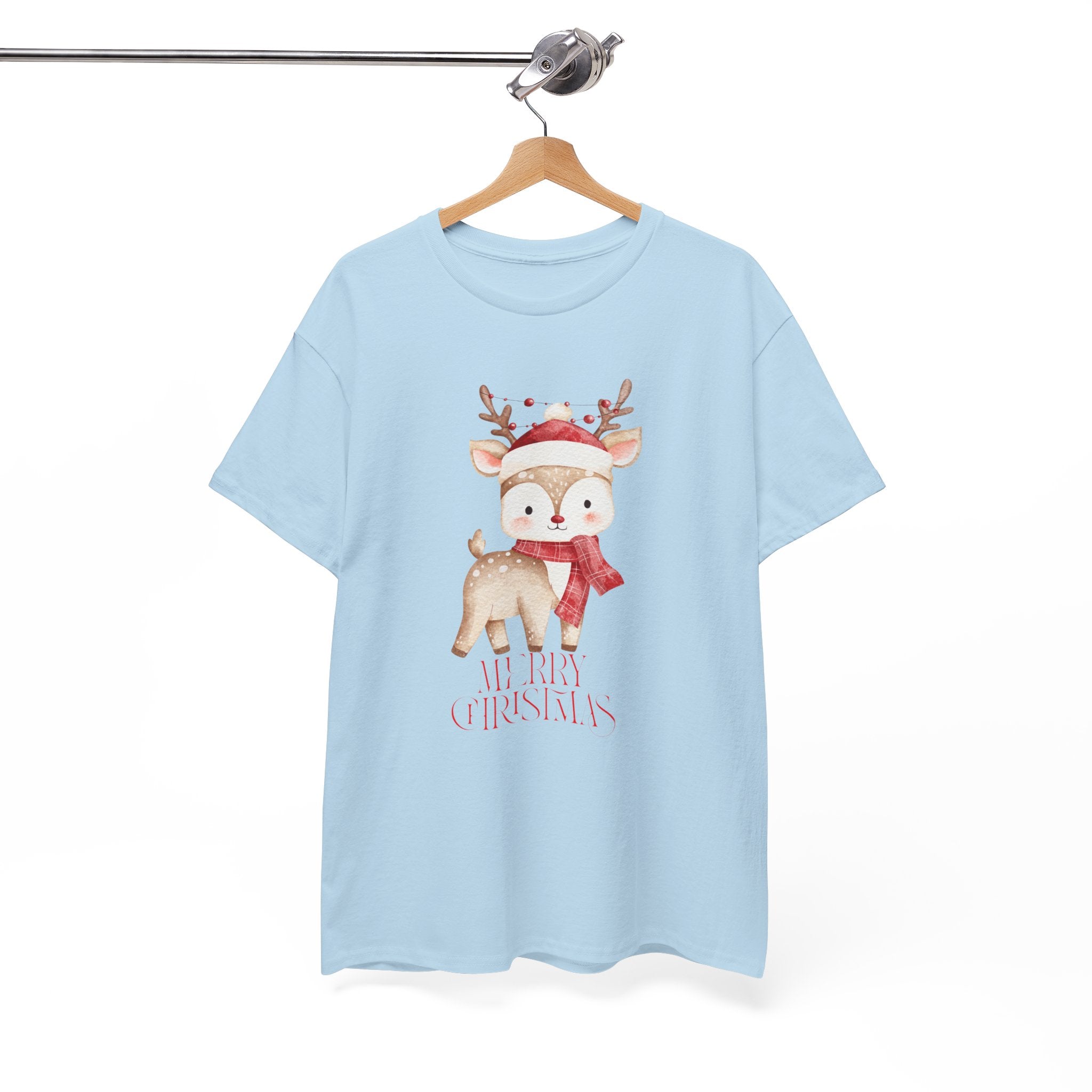 Kids' Cute Reindeer Christmas Tee – Merry Christmas Woodland Holiday Shirt