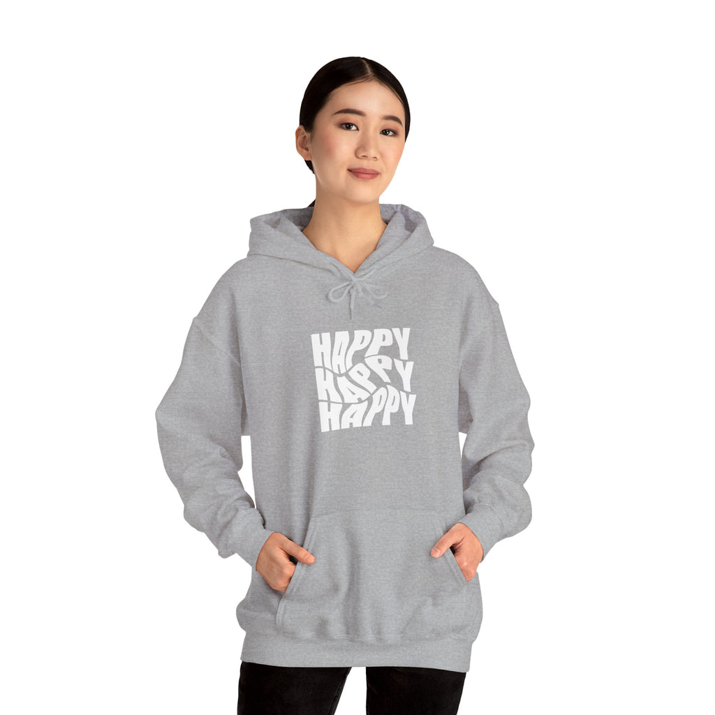 Happy Vibe Unisex Hoodie, Cozy Sweatshirt, Gift for Friends, Casual Wear, Birthday Gift, Everyday Comfort